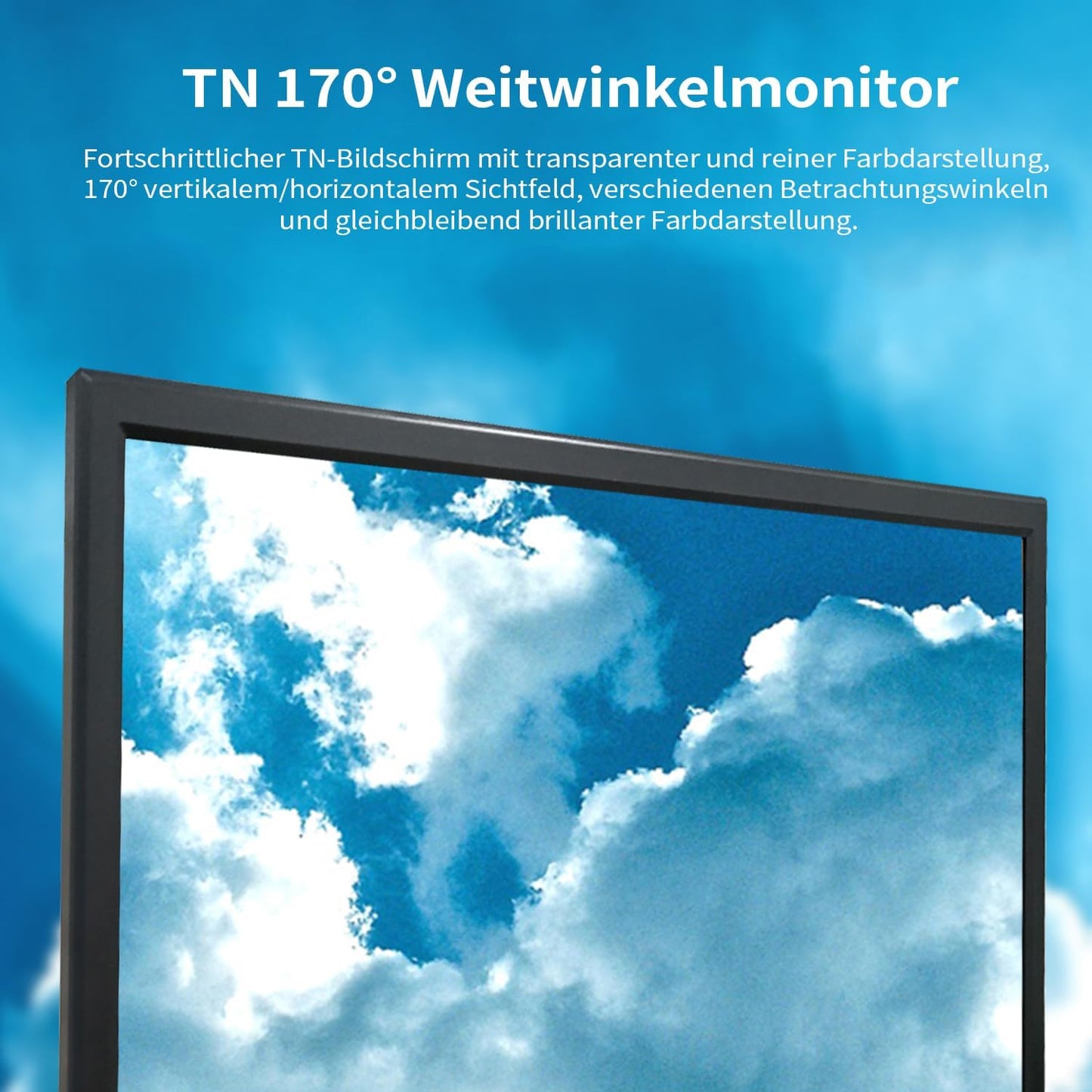 Dragolftie 19 Inch PC Monitor 1440 x 900, Two Built-in Speakers, 60Hz, 5ms, Computer Screen with Low Blue Light Desktop Monitors, HDMI, VGA, VESA Mountable Business Screen, Black