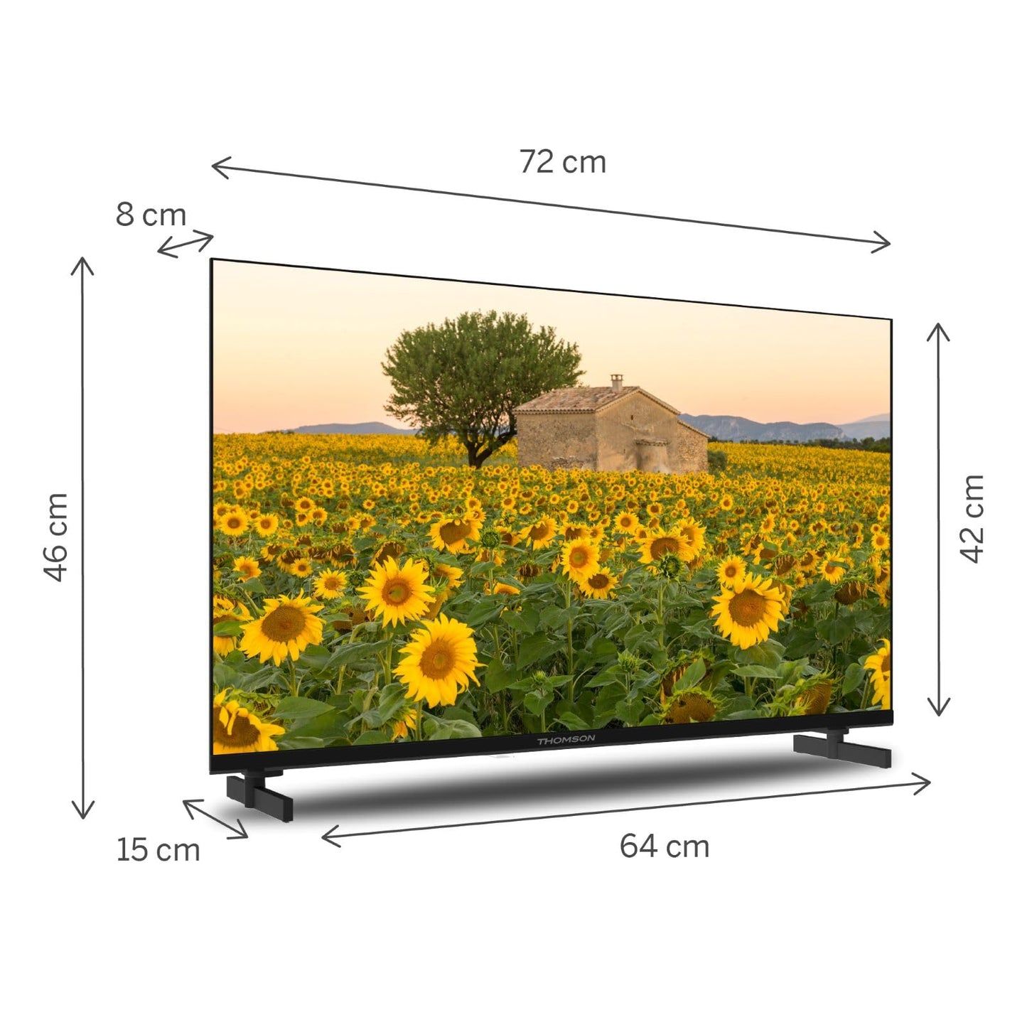 Thomson 43 Zoll (109 cm) 4K Ultra HD Weiß Smart Android TV, Google Assistant, Wi-Fi, Dolby Digital, Bluetooth, Triple-Tuner (Kabel,Satellit,Antenne), HDMI, CI+, A+ Panel – 43UA5S13W