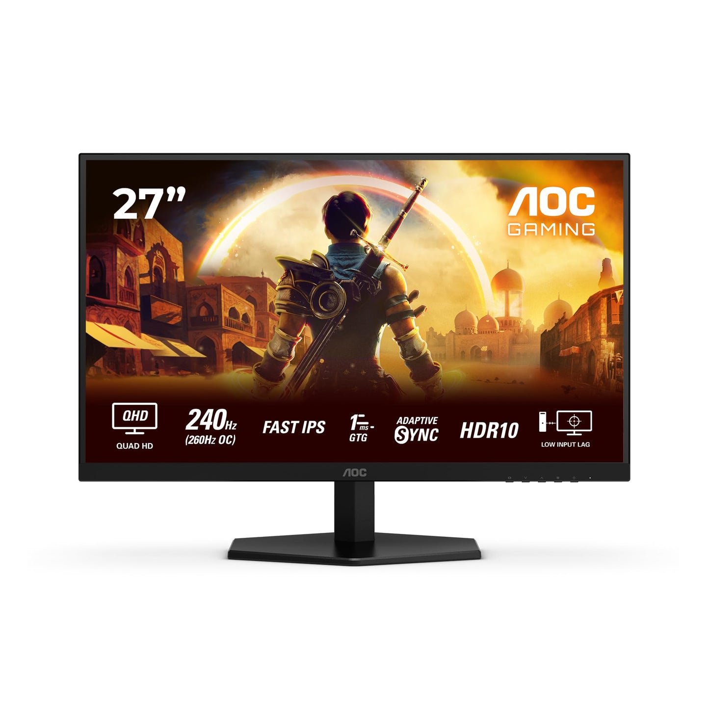 AOC Gaming CU34G2XPD – 34-Zoll-WQHD-Curved-Monitor, 180 Hz, schnelle VA, 1 ms GTG, FreeSync Premium, HDR400, höhenverstellbarer Standfuß (3440 x 1440, HDMI, DisplayPort, USB-Hub)