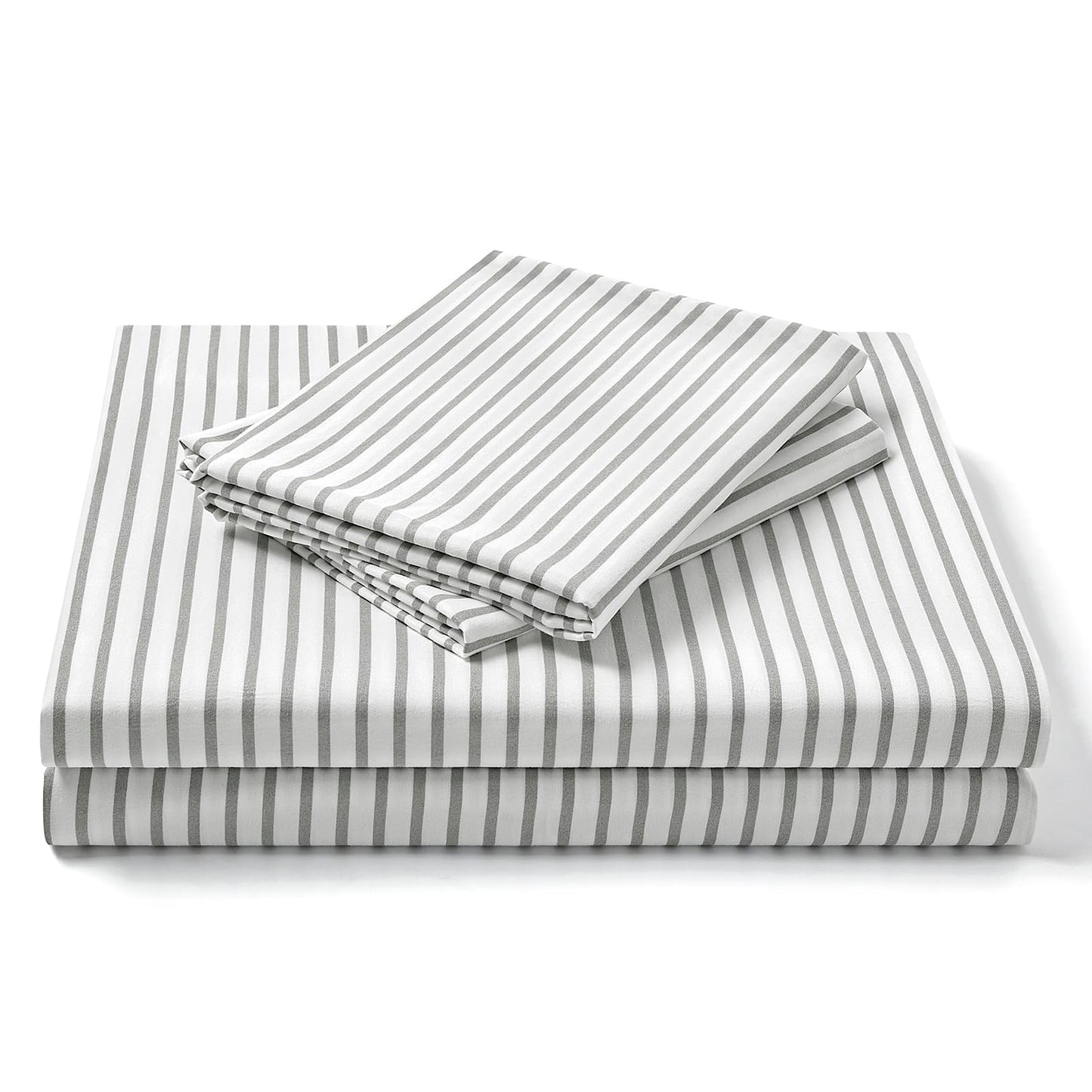 FreshCulture Queen Sheet Set - Ultra Soft Sheets for Queen Size Bed - Brushed Microfiber - Deep Pockets - Easy Care - Cooling & Breathable Sheets - 4 Pieces Hotel Luxury Queen Bed Sheets (White)