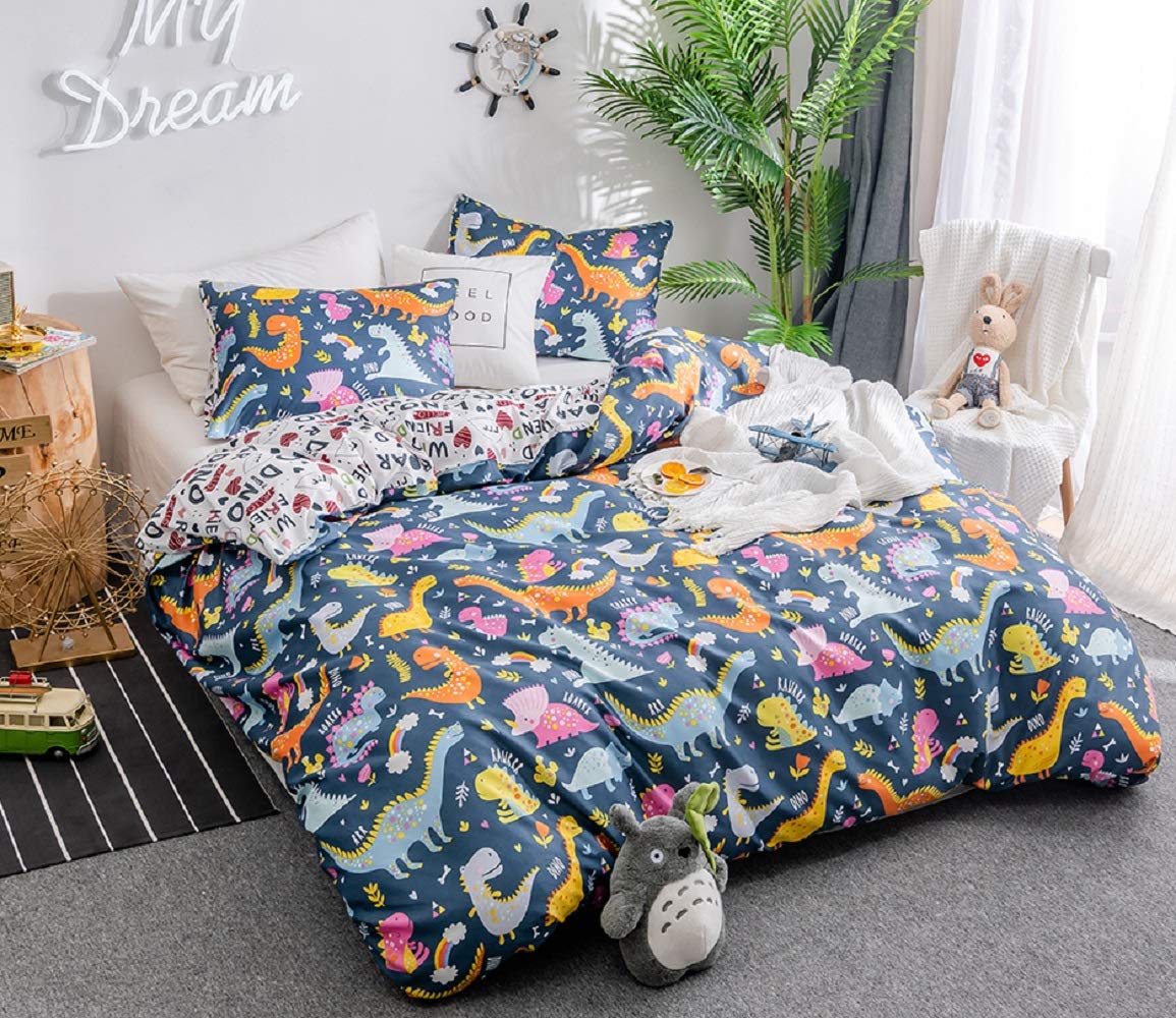 GETIYA Cartoon Hearts Bed Linen, 135 x 200 cm, Girls'/Women’s/Children’s Bed Linen, Pink Hearts Pattern, Duvet Cover, Microfibre, Duvet Cover, Light Pink, with Zip and Pillowcase, 80 x 80 cm