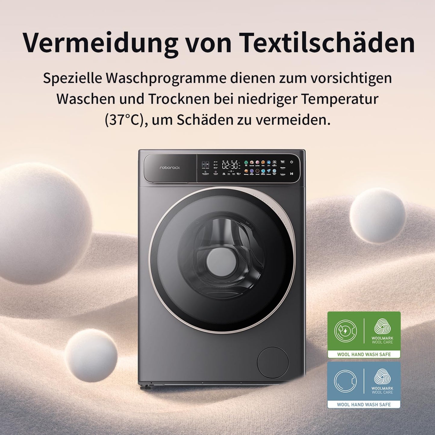 roborock Zeo Lite Waschtrockner mit der Zeo-cycle Trocknungstechnologie, 10 kg Waschen, 6 kg Trocknen, 27 Waschprogramme mit APP-Steuerung, LintClear Selbstreinigungssystem, Automatische Dosierung