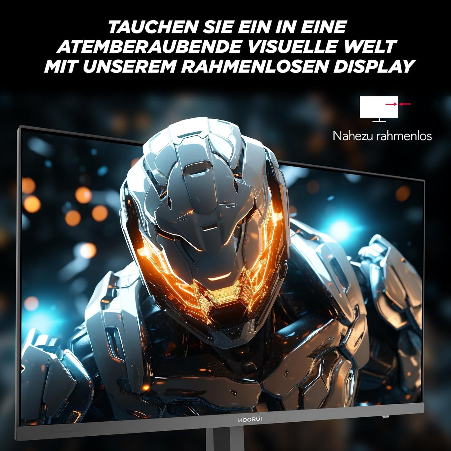 KOORUI Gaming Monitor 24 Inches, 200Hz PC Screen FHD 1920 x 1080 Fast IPS HDR400, Adaptive Sync 1ms, HDMI 2.0 & DP 1.4, VESA 75 x 75 mm-G2411P