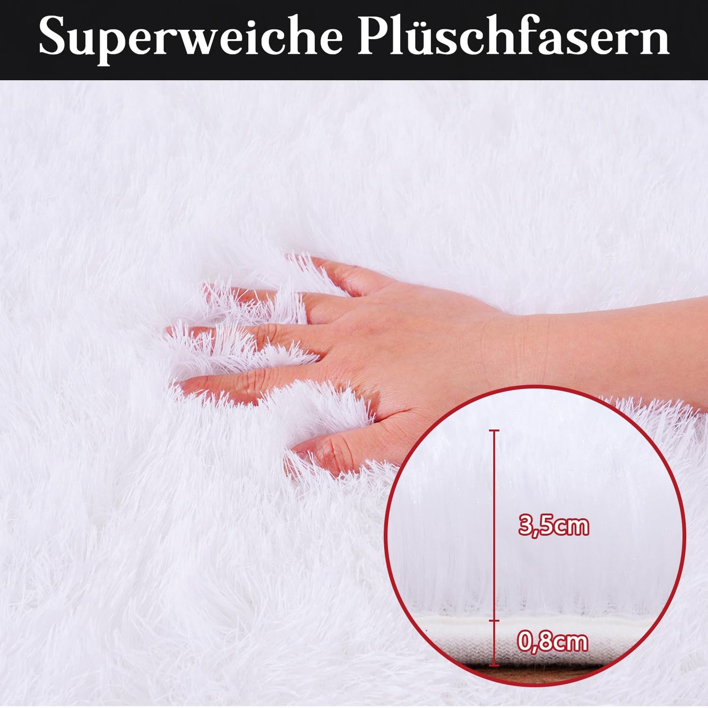 BSGIFT High Pile Rug, Grey, 160 x 230 cm, Shaggy Long Pile Fluffy Rug, Living Room, Modern Living Room Rug, Bed Rug, High-Pile Carpet, Non-Slip for Bedroom, Children's Room