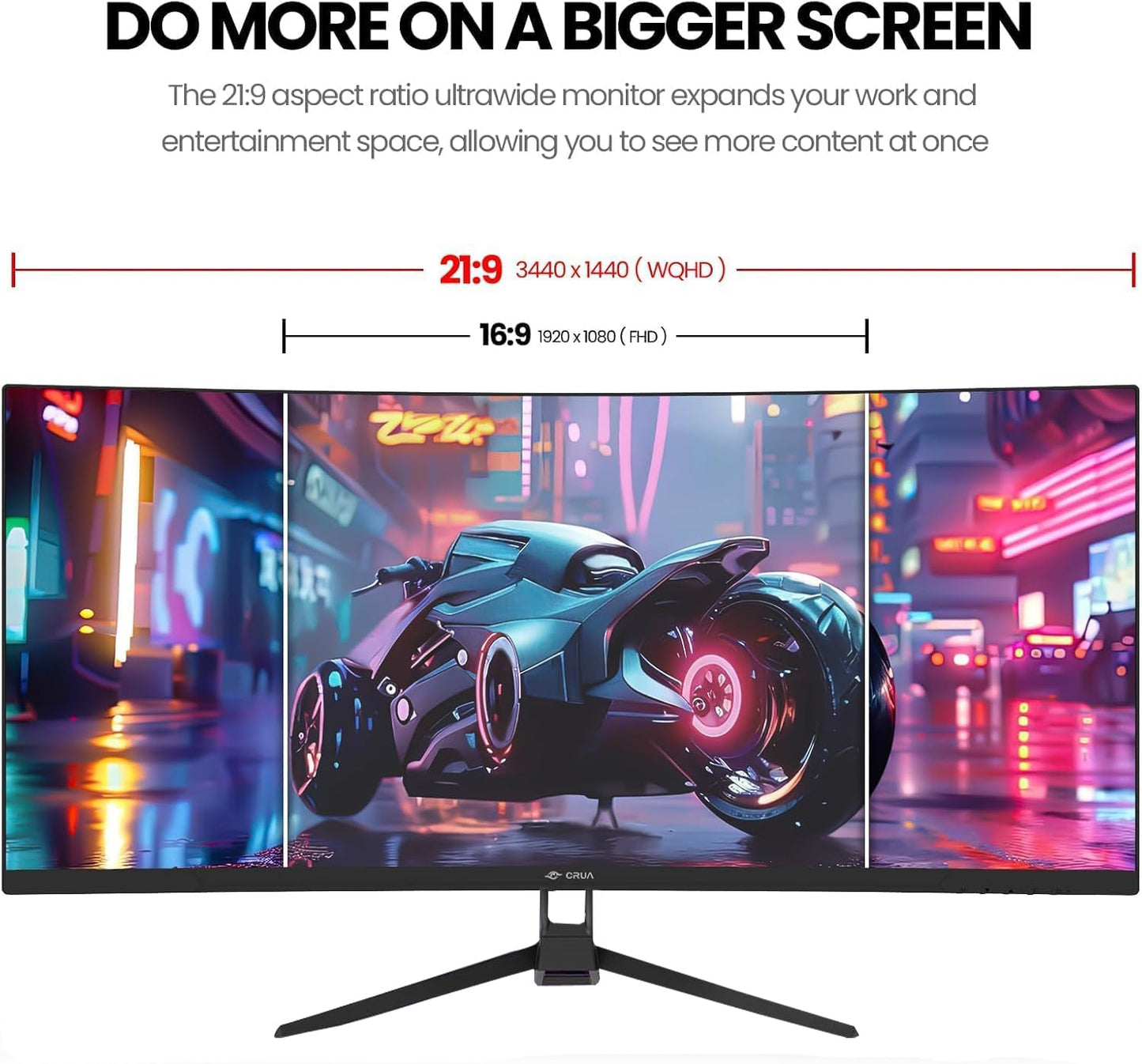 32 Zoll Curved Gaming Monitor, 1K Full HD 1080P (1920x1080), 240Hz, 1ms, 1500R, AdaptiveSync, DCI-P3 90%, SRGB100%, Eye Care