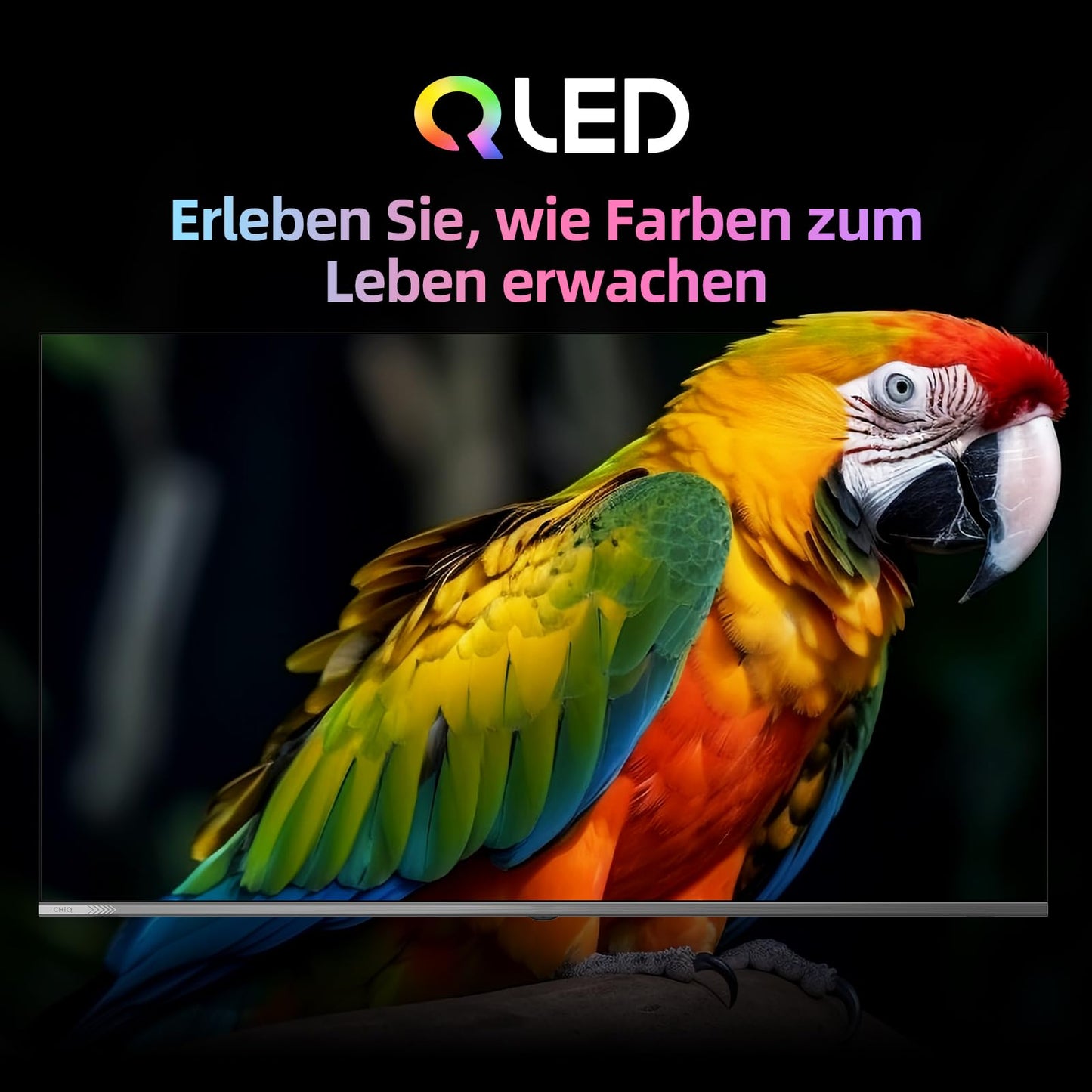 CHIQ L40FT 40 Zoll, Full HD, (100 cm) Smart Fernseher, HDR10, Dolby Audio & DBX-tv, Triple Tuner DVB-C/T2/S2, Integrierter Chromecast, Metall Randlos Design