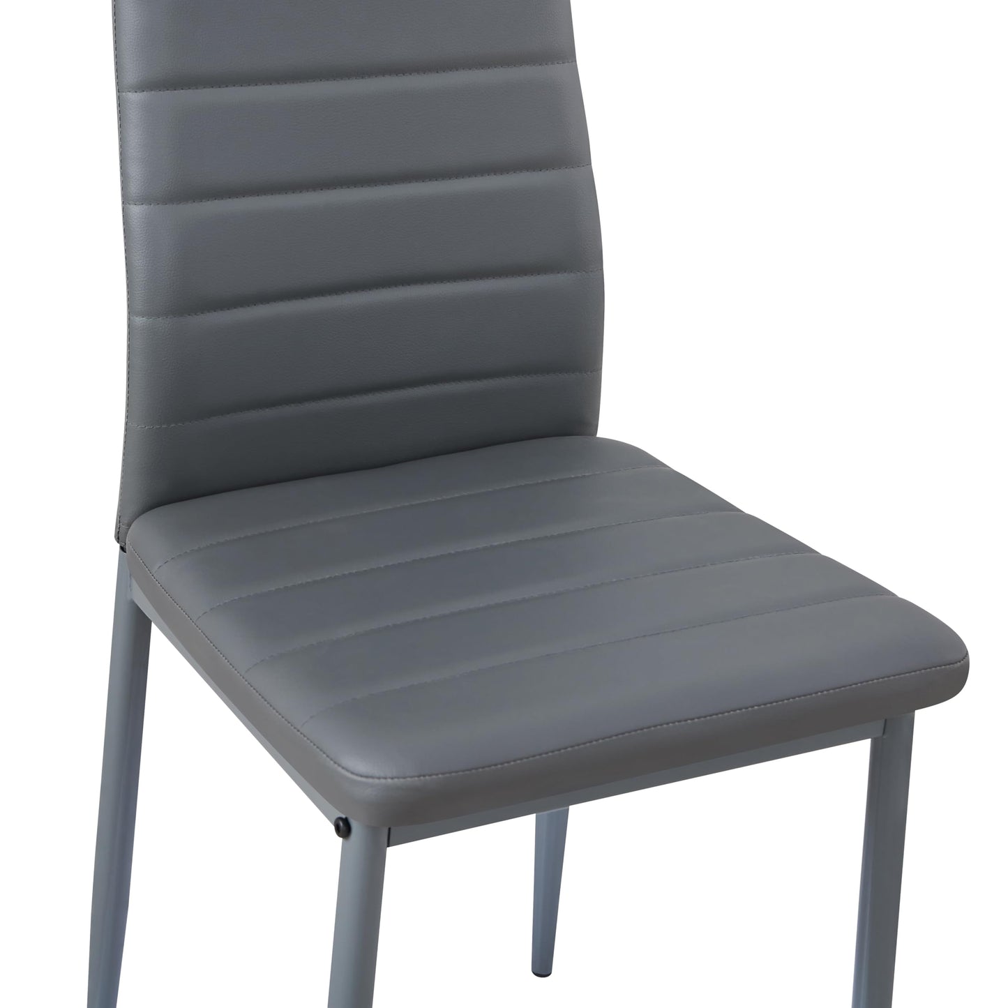 FURNITABLE Esstisch mit 6 Stühlen Esszimmergruppe, Essgruppe mit Hochlehner Kunstleder Stuhl für 6 Personen, Sitzgruppe für Küche Wohnzimmer(160cm Eiche-Weiß Tischbein Tisch+6 Schwarz Stühle)