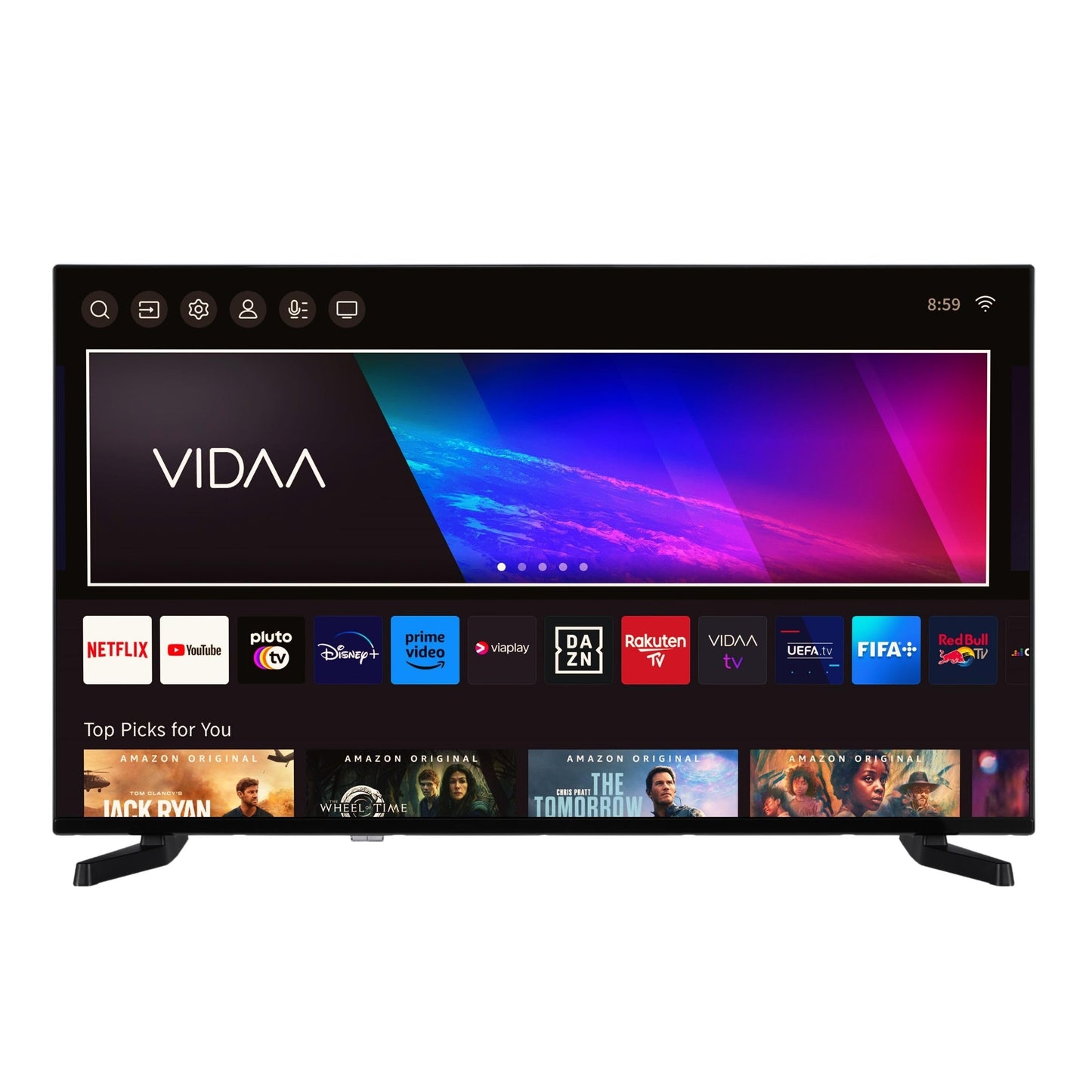 TELEFUNKEN VIDAA D43U790B2CW 4K TV 43 Inch Smart TV UHD, HDR TV with Dolby Vision, Triple Tuner and 6 Months HD+ Including LED TV, Black