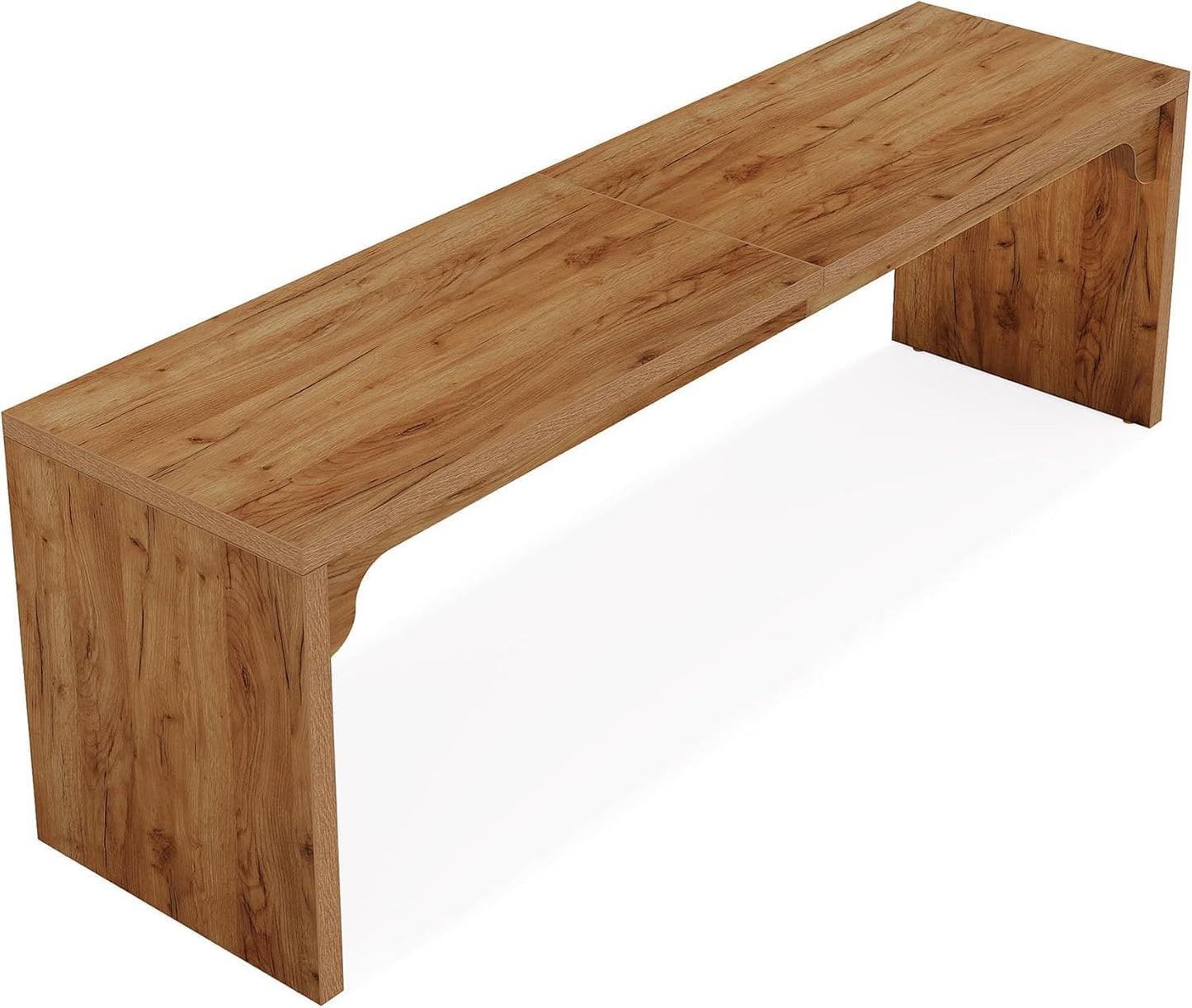Tribesigns Schreibtisch Computertisch 180 x 59 x 75 cm Doppelter Langer Schreibtisch, PC Tisch Bürotisch Arbeitstisch Esstisch Büro-Möbel Computertisch Konferenztisch für Home Office, Braun