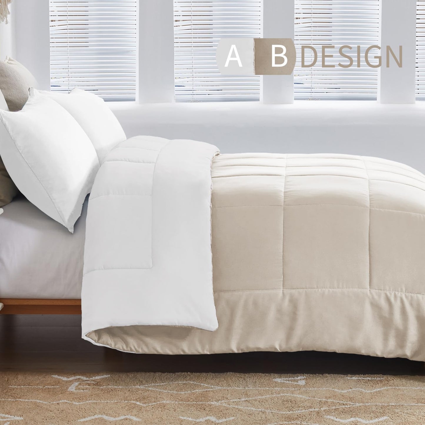 Exclusivo Mezcla 4-Season Duvet 155 x 220 cm, Warm and Light Sleeping Blanket without Cover, Turquoise/Aqua