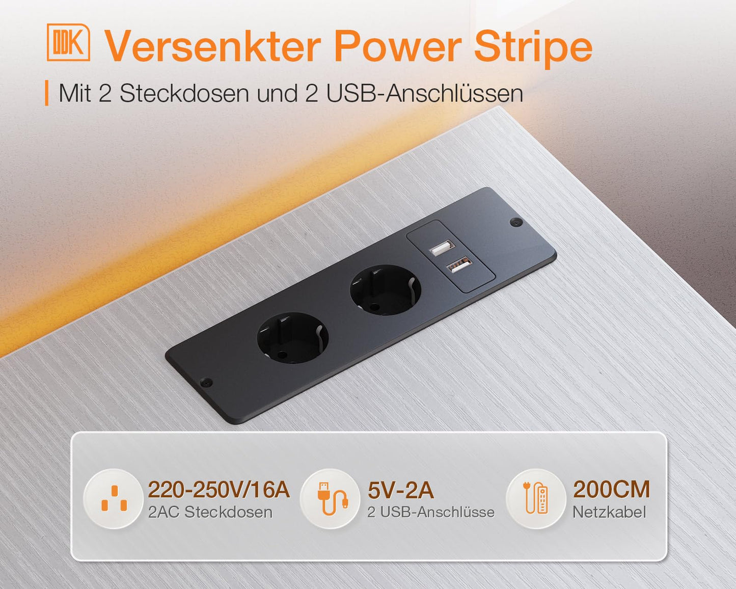 ODK Eckschreibtisch mit 4 Stoff Schubladen, 160x80cm Reversible Schreibtisch L Form mit 2 Steckdosen und 2 USB Ladeanschluss, Gaming Tisch L Form mit LED&Monitorständer für Home Office, Schwarz