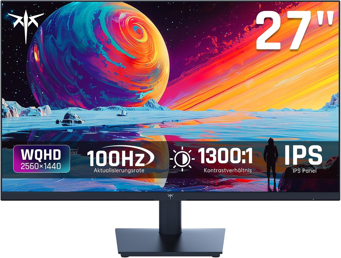 KTC 32 Zoll Monitor Curved 1000R, 2K WQHD (2560x1440p) 240Hz Gaming Monitor, 1ms, Adaptive Sync, 122% sRGB, 4000:1 Kontrast, 2 x DP 1.4 (240Hz), 2 x HDMI 2.0 (144Hz), Unterstützung von Tilt und VESA