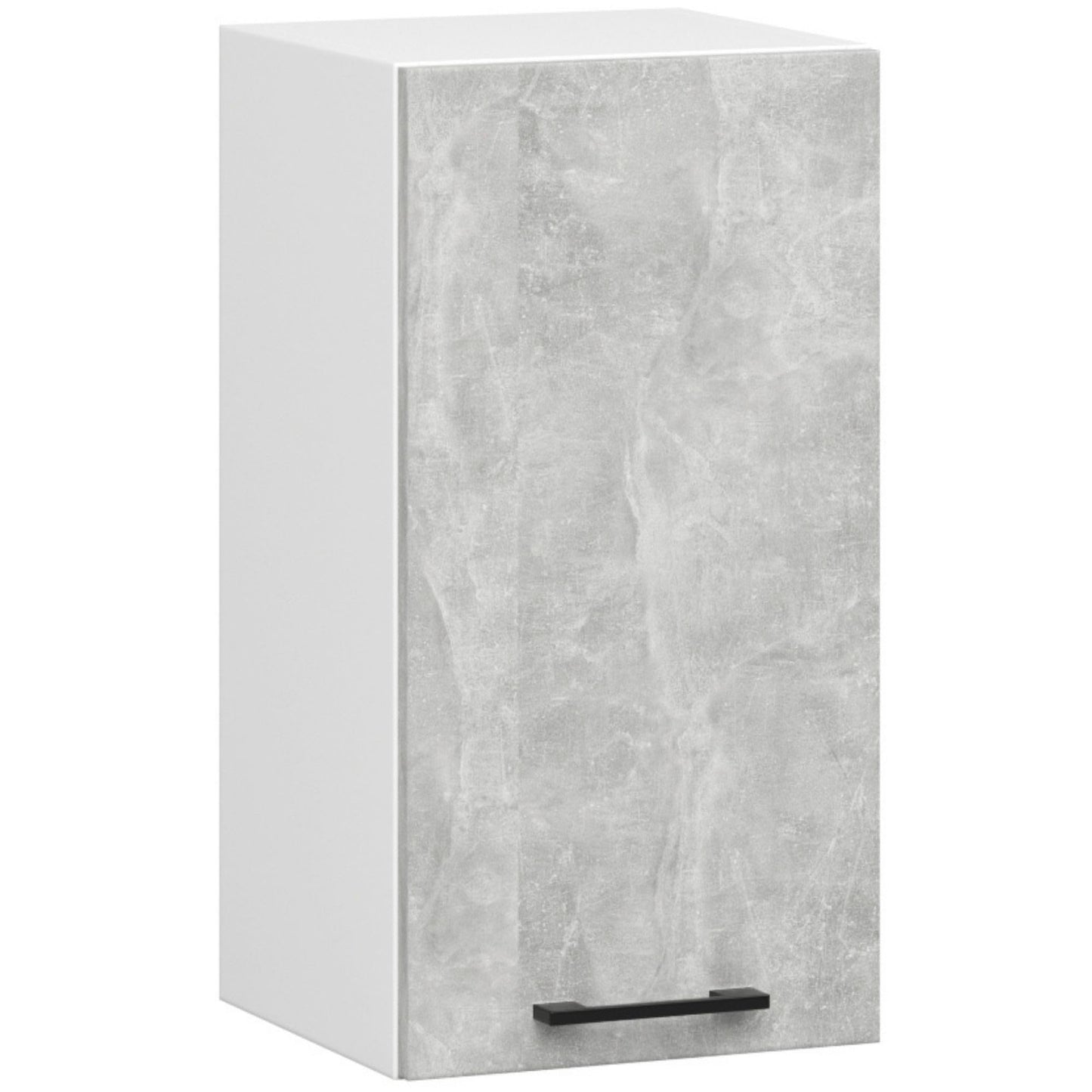 AKORD Küchenmöbel-Set OLIWIA 2.4m Modulares 240 cm 11 Türen 1 Schublade, Küche Komplett, Kitchen Cabinet Set, Küchenschränke, Standschränke, B240xH203xT46 cm, Beton & Beton