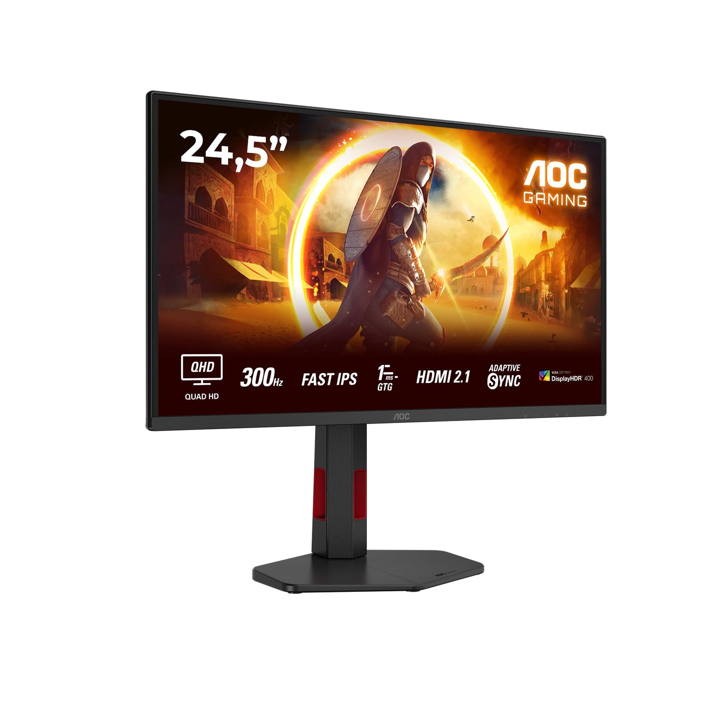 AOC Gaming CU34G2XPD – 34-Zoll-WQHD-Curved-Monitor, 180 Hz, schnelle VA, 1 ms GTG, FreeSync Premium, HDR400, höhenverstellbarer Standfuß (3440 x 1440, HDMI, DisplayPort, USB-Hub)