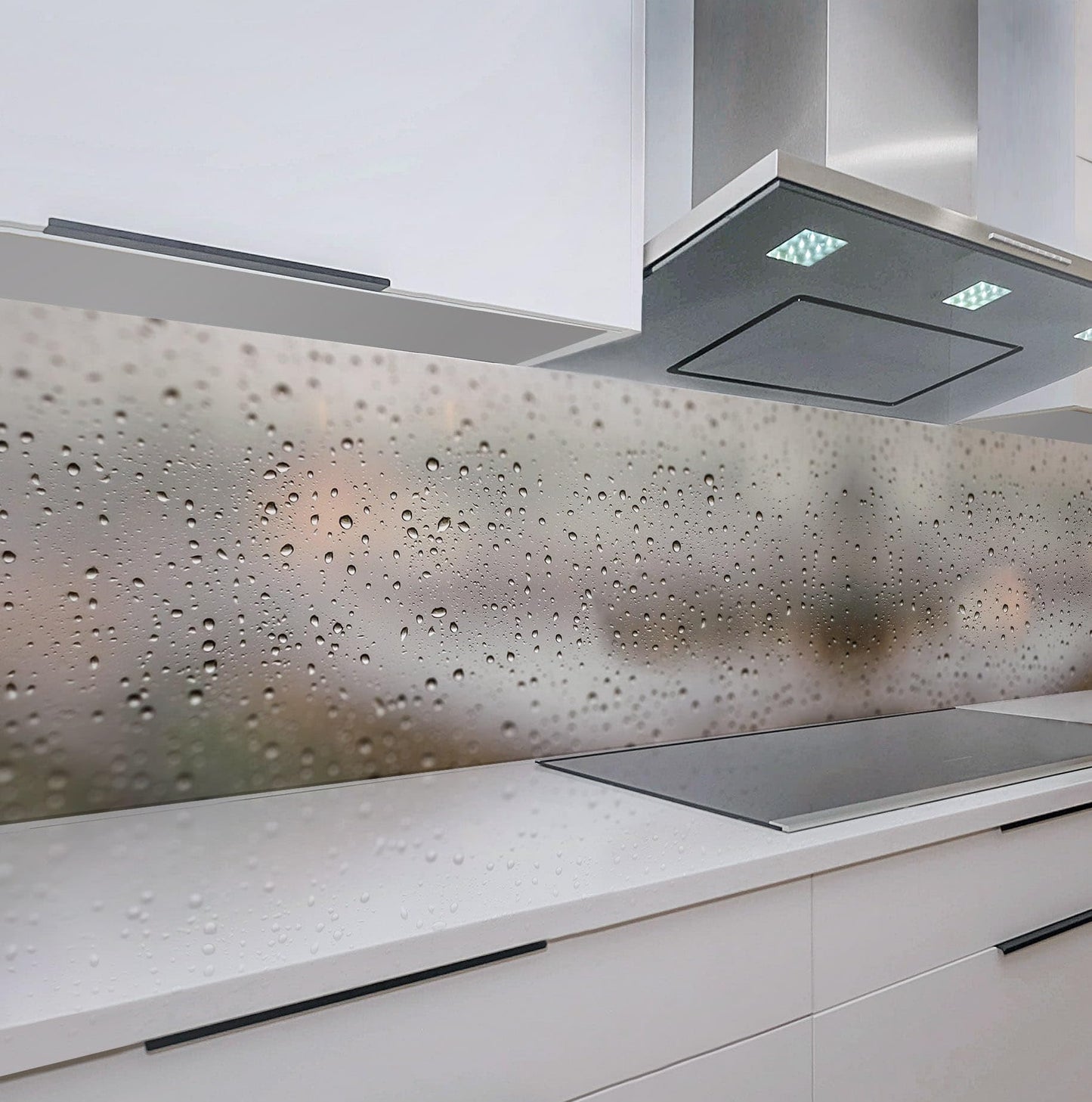 Rodnik Kitchen Splashback, Robust ABS Plastic Monolith Panel in Deluxe Quality, Direct Print, Choice of Motifs (Ice Cubes and Cherries)