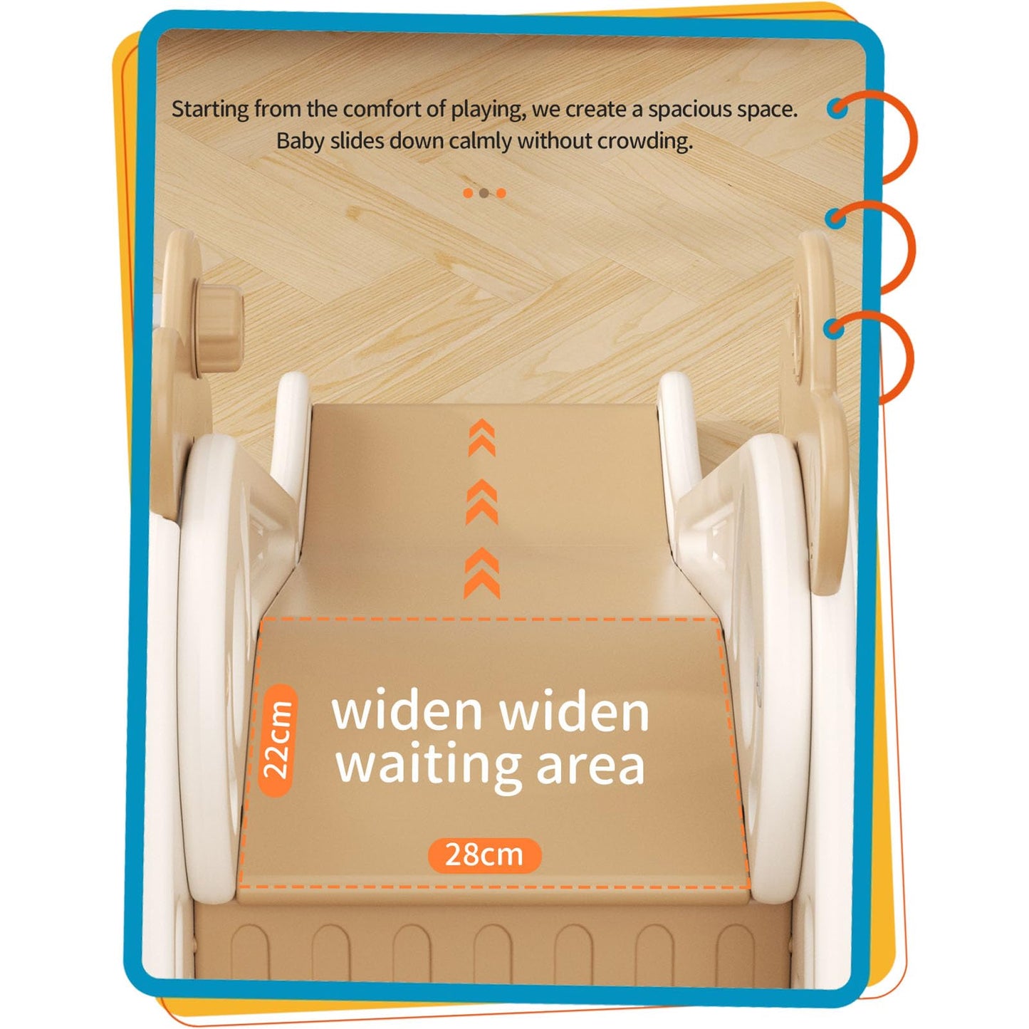 Rutsche mit Klettergerüst für Kinder: Indoor Spielplatz mit - Aufbewahrungsbox Tunnel Treppenleiter Basketballkorb und Durchgangsbereich Gartenrutsche (Star Set-G-Brown)