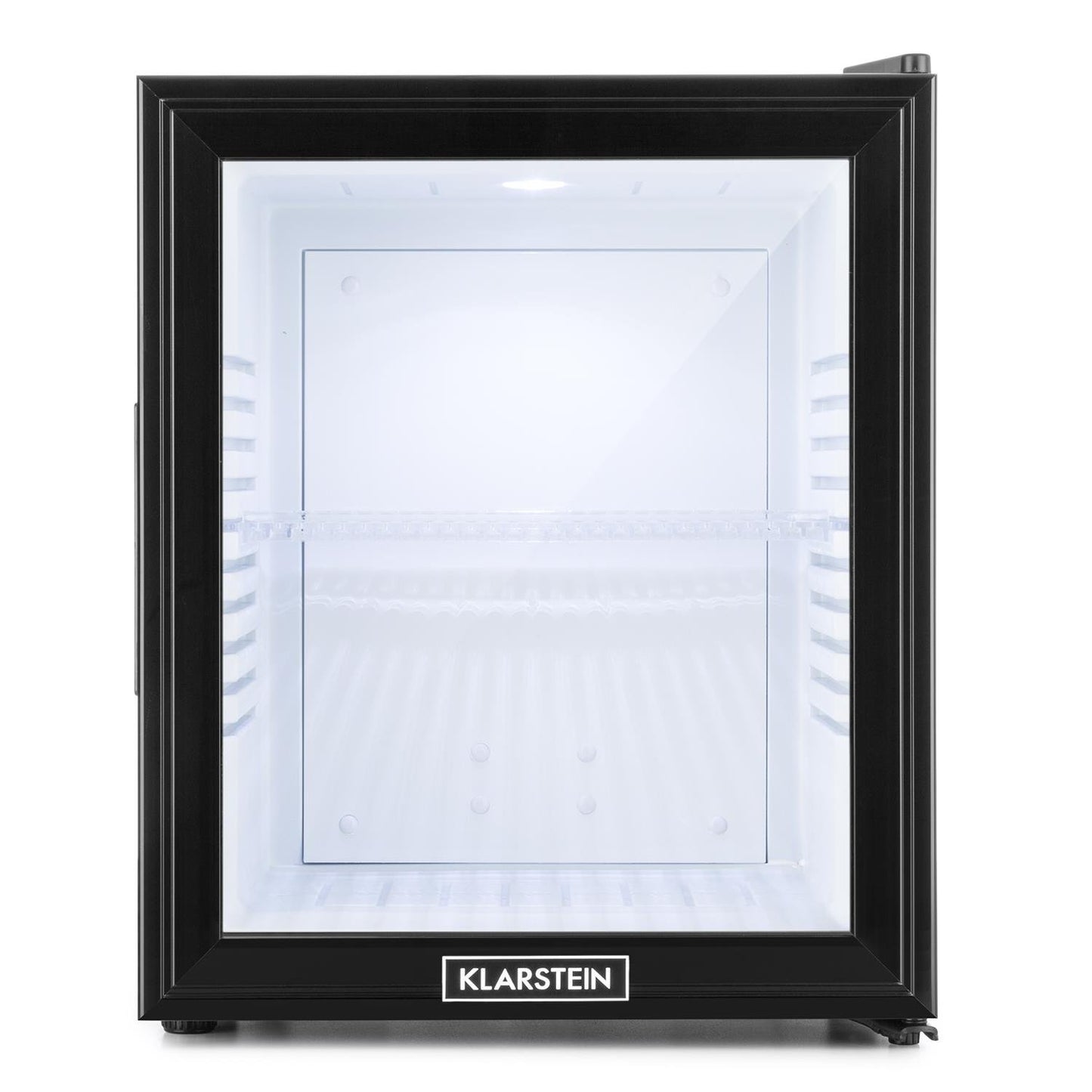 Klarstein Kühlschrank, Mini Kühlschrank mit Glastüre, Mini-Kühlschrank für Getränke, Snacks & Kosmetik, Kühlschrank Klein & Leise, Verstellbare Ablagen, Kleiner Skincare Kühlschrank 12-18°C, 23L