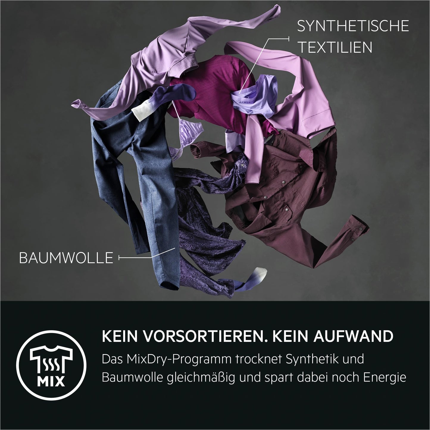 AEG Wärmepumpentrockner 8 kg, Serie 7000 SensiDry: Schonendes & energiesparendes Trockenverfahren, neue Energiekl. D, Mengenautomatik, Schontrommel, wechselende Drehrichtung, Knitterschutz, TR7T61580