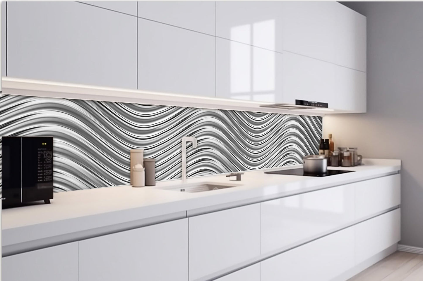 Küchenrückwand Folie selbstklebend HOLZLATTEN | Klebefolie - Dekofolie - Spritzschutz für Küche | Made in EU - 260 cm x 60 cm