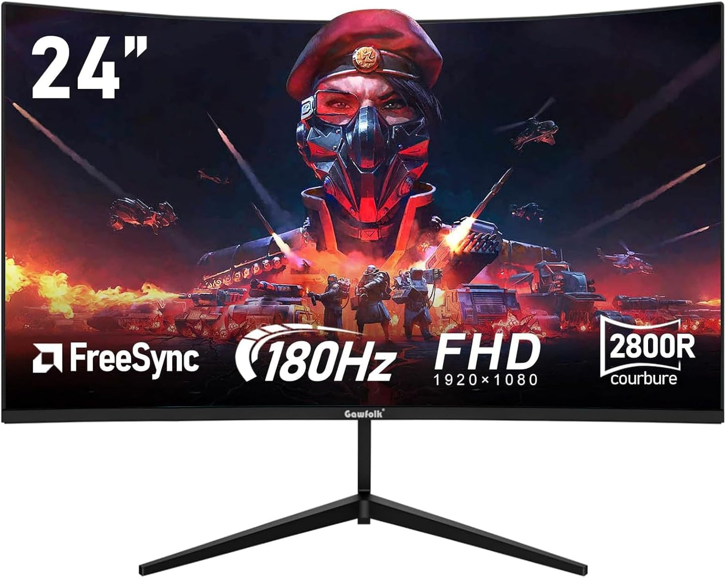 Gawfolk PC Monitor 32 Zoll UHD 4K 60Hz, Ultraklar (3840×2160p) Computer Bildschirm mit FreeSync, HDMI, DisplayPort, 178° Betrachtungswinkel, Unterstützt VESA100*100mm