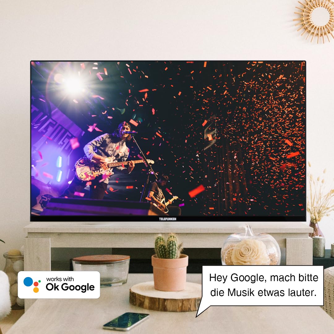 TELEFUNKEN QLED TV 32 Inch TV Full HD Android Smart TV (HDR, Triple Tuner, Bluetooth) QF32AN750S