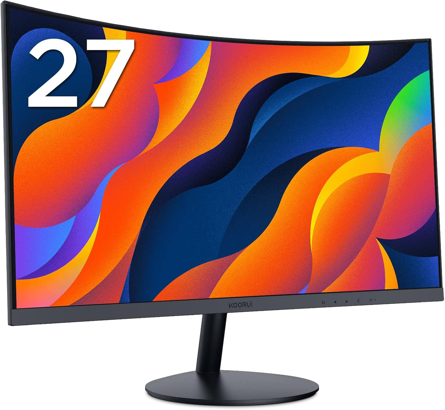 KOORUI Gaming Monitor 27 Zoll, Full HD Rahmenlos Bildschirm 165Hz Adaptive Sync (1ms, VA-Panel, Eye-Care, 1920 x 1080, 2xHDMI 2.0, & DisplayPort 1.4, VESA 75x75mm, DCI-P3 90%)