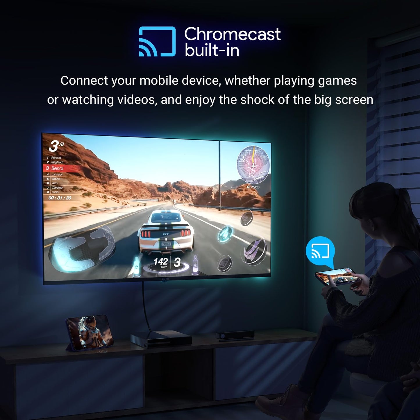 TuTu Smart TV 25 Zoll (64 cm) Full HD VIDAA Fernseher mit WLAN Triple Tuner (DVB-T/T2, DVB-C, DVB-S/S2) APP Store HDMI USB (TUV25FQ1B, 2024)