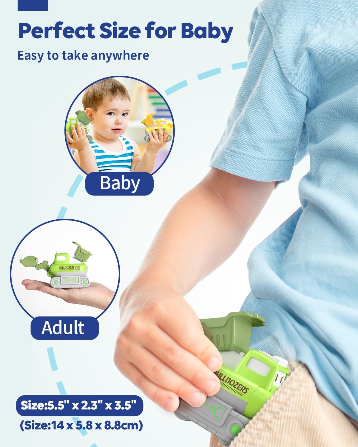 SOGAWEBB Spielzeugautos ab 1 Jahr, Baby Spielzeug 1 Jahr, Bagger Kinder 2 Jahre, Spielzeug ab 1 2 3 Jahr
