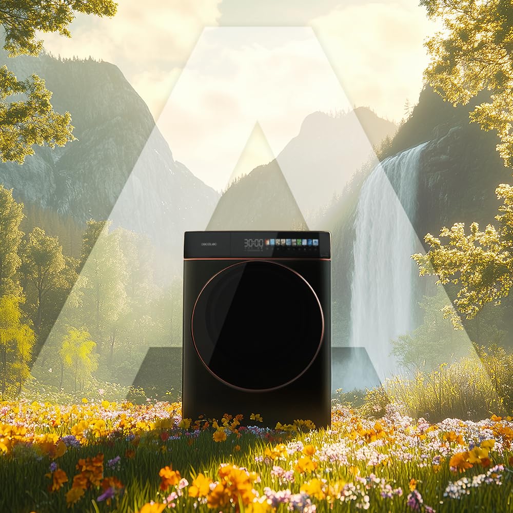 Cecotec Washing Machine 10 kg Front Loader Bolero Dress Code 10950 Car Socket Inverter 3D Steel A. 1400 rpm, Matrix Display 9.2 Inches, 16 Prog, Low Consumption, Inverter Plus Motor, Auto Dosage,