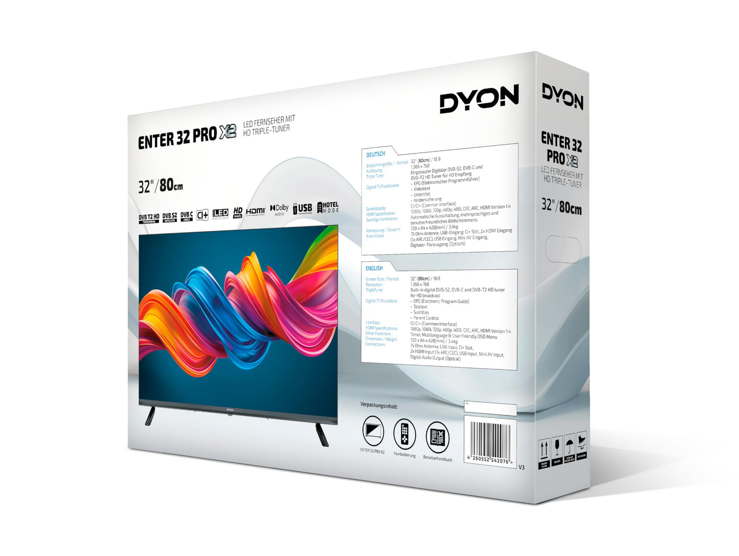 DYON Movie Smart 43 VX TV, 43 inches (108 cm), Full HD Smart TV, HD Triple Tuner (DVB-C/-S2/-T2), App Store, Prime Video, Netflix, YouTube, DAZN, Disney+ (Model 2023)