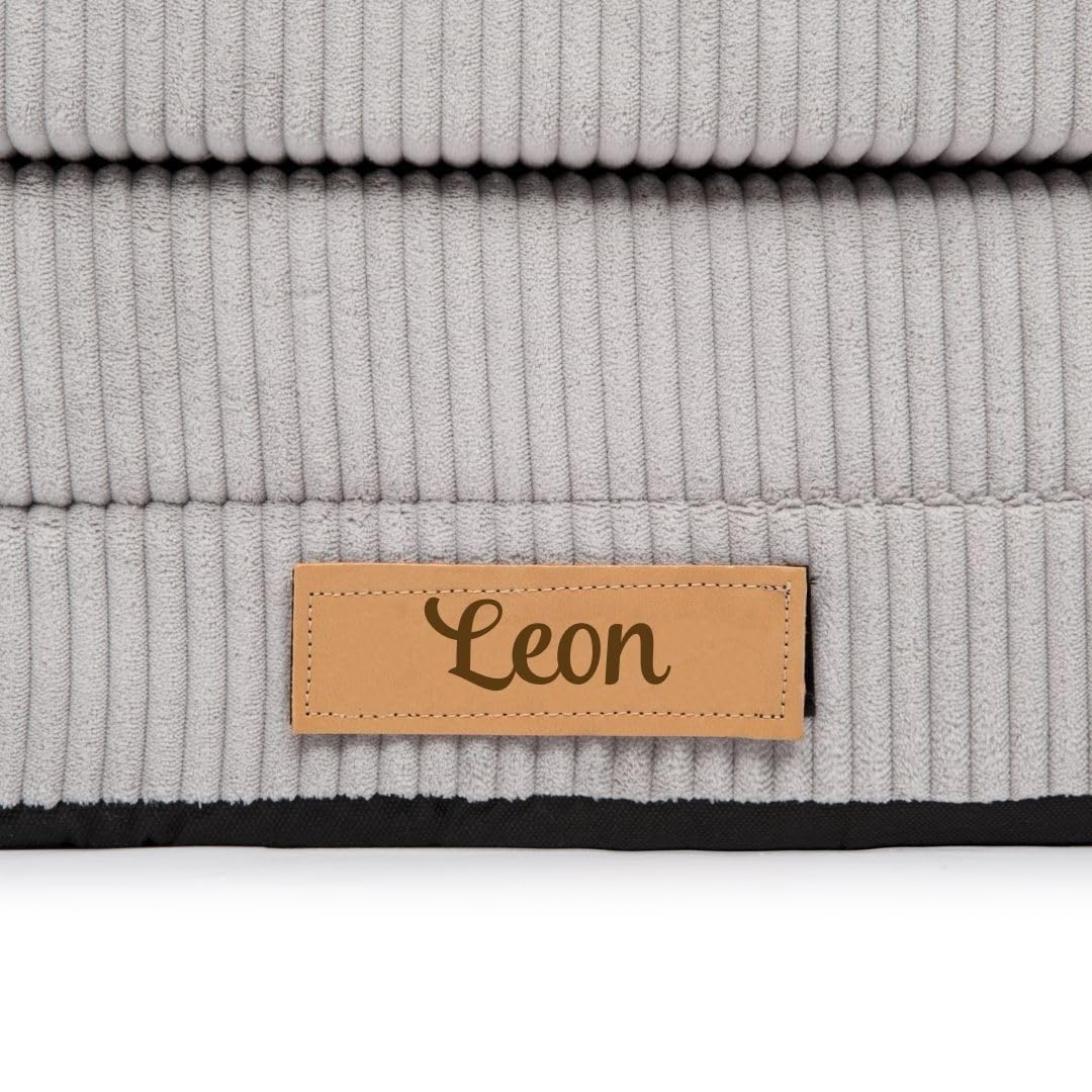 Flumi Personalised Children's/Teenager's Couch/Armchair/Sofa Bed, with Engraving of Child's Name, Play Sofa, Sleeping Chair, Bed Function, Children's Furniture, 92 x 40 x 60 cm, Microfibre (Grey)