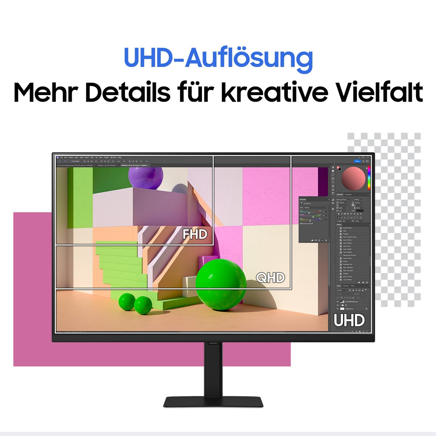 Samsung ViewFinity LS32D700EAUXEN S70D 4K Monitor 32 Inch UHD 3840 x 2160 60Hz HDR10 Easy Setup Stand Eye Saver Mode