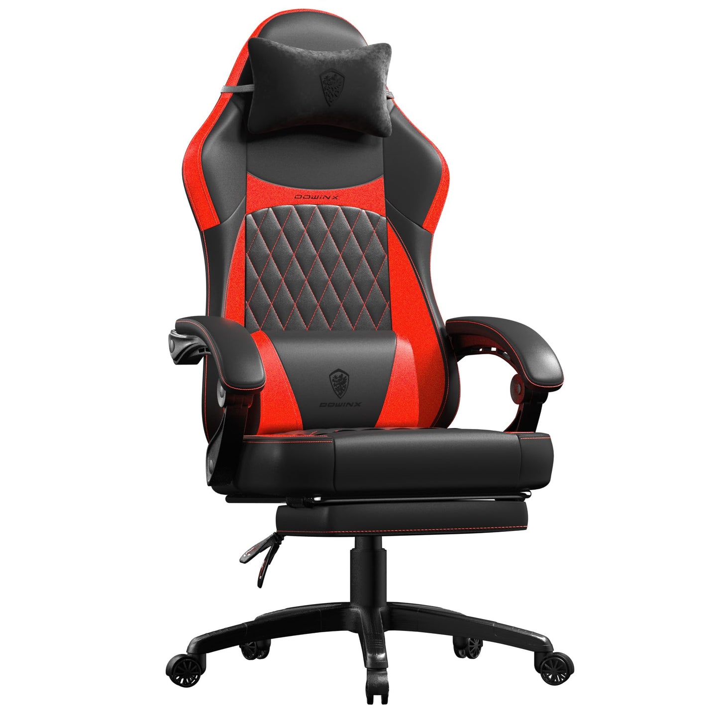 Dowinx Gaming Chair, Racing Gamer Chair, Ergonomic Gaming Chair with Lumbar Support, Gaming Chair, PU Leather, 150 kg, Black Purple