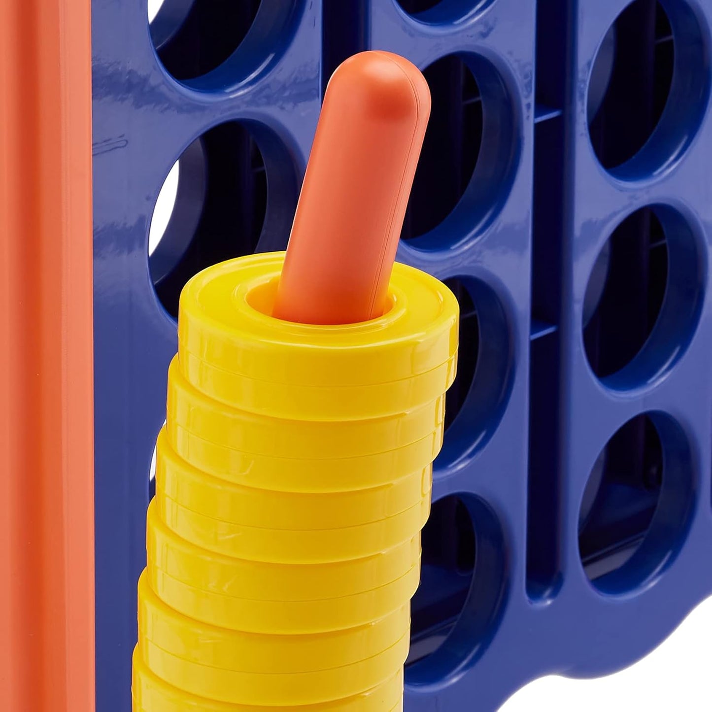 Amazon Basics 4-gewinnt-Spiel, Junior-Riesen-Edition, BPA-frei, für Kinder und Erwachsene, mit Tragetasche, tolles Geschenk, blau, gelb, rot, grün, Groß