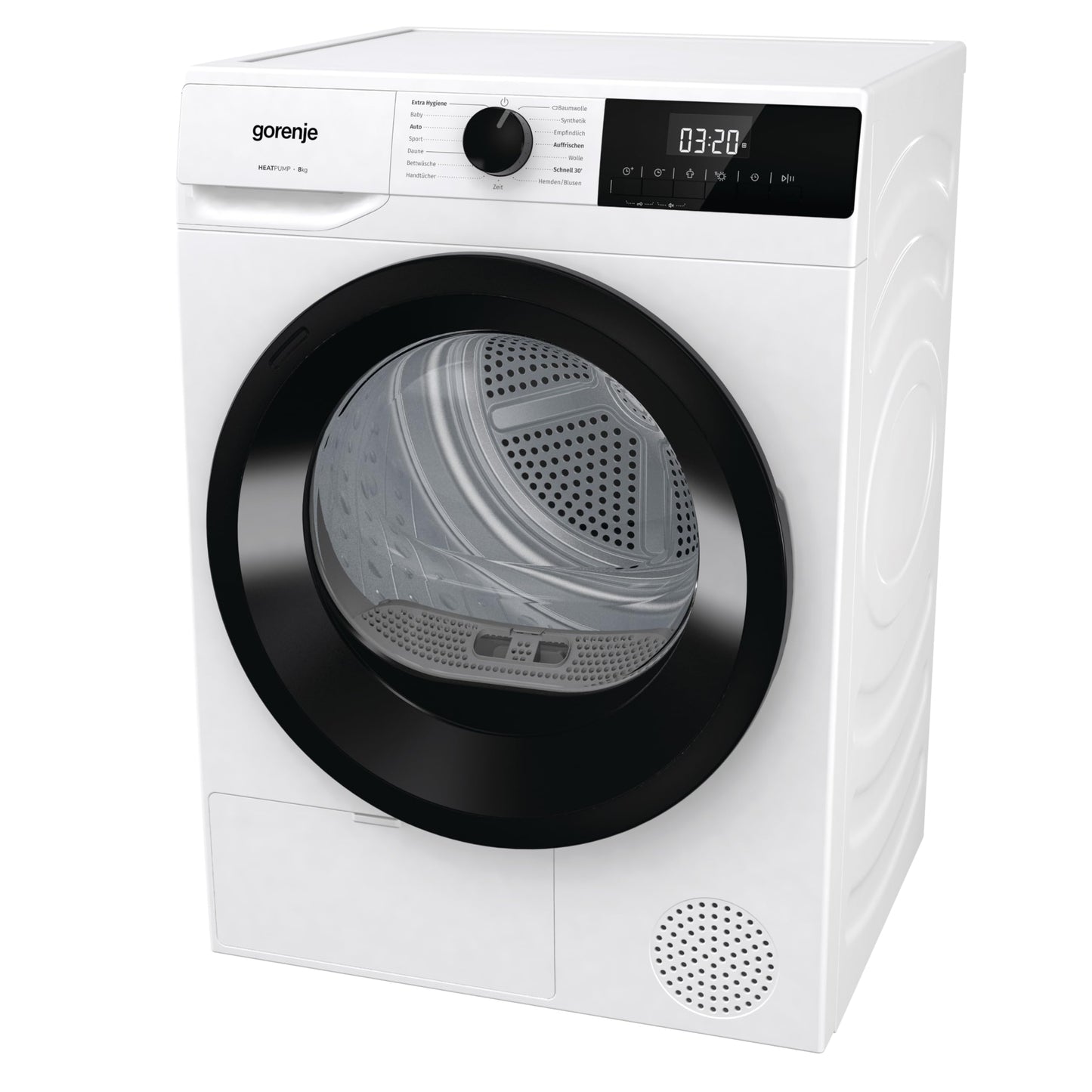 Gorenje DPNE82/GN Trockner/Kondensation mit Wärmepumpe / 8kg / 16 Programme/WIFI/Made in Europe/WaveActive Trommel/TwinAir/Feuchtesensor/Naturedry/LED Display/EEK: A++