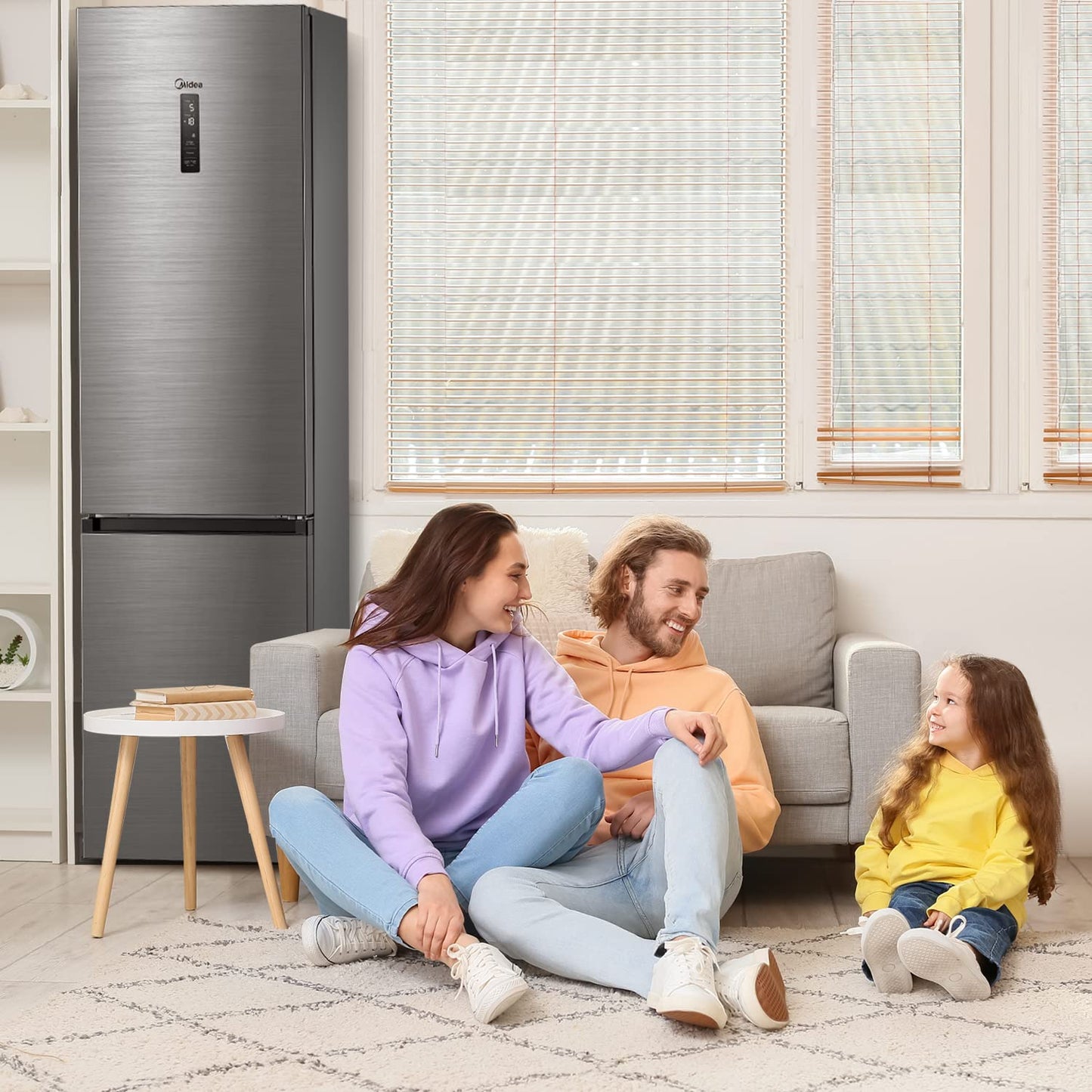 Midea MERB276FGE02A Kühl-/Gefrierkombination/180 cm Höhe/NoFrost/Doppelte Steuerung/Super-Kühlfunktion/219 kWh/Jahr/199L Kühlteil/71L Gefrierteil