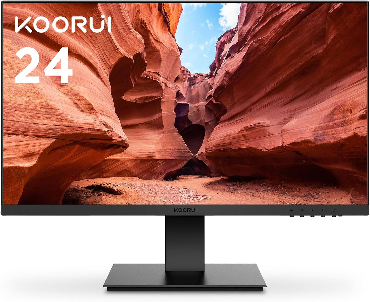 KOORUI Gaming Monitor 27 Zoll, Full HD Rahmenlos Bildschirm 165Hz Adaptive Sync (1ms, VA-Panel, Eye-Care, 1920 x 1080, 2xHDMI 2.0, & DisplayPort 1.4, VESA 75x75mm, DCI-P3 90%)