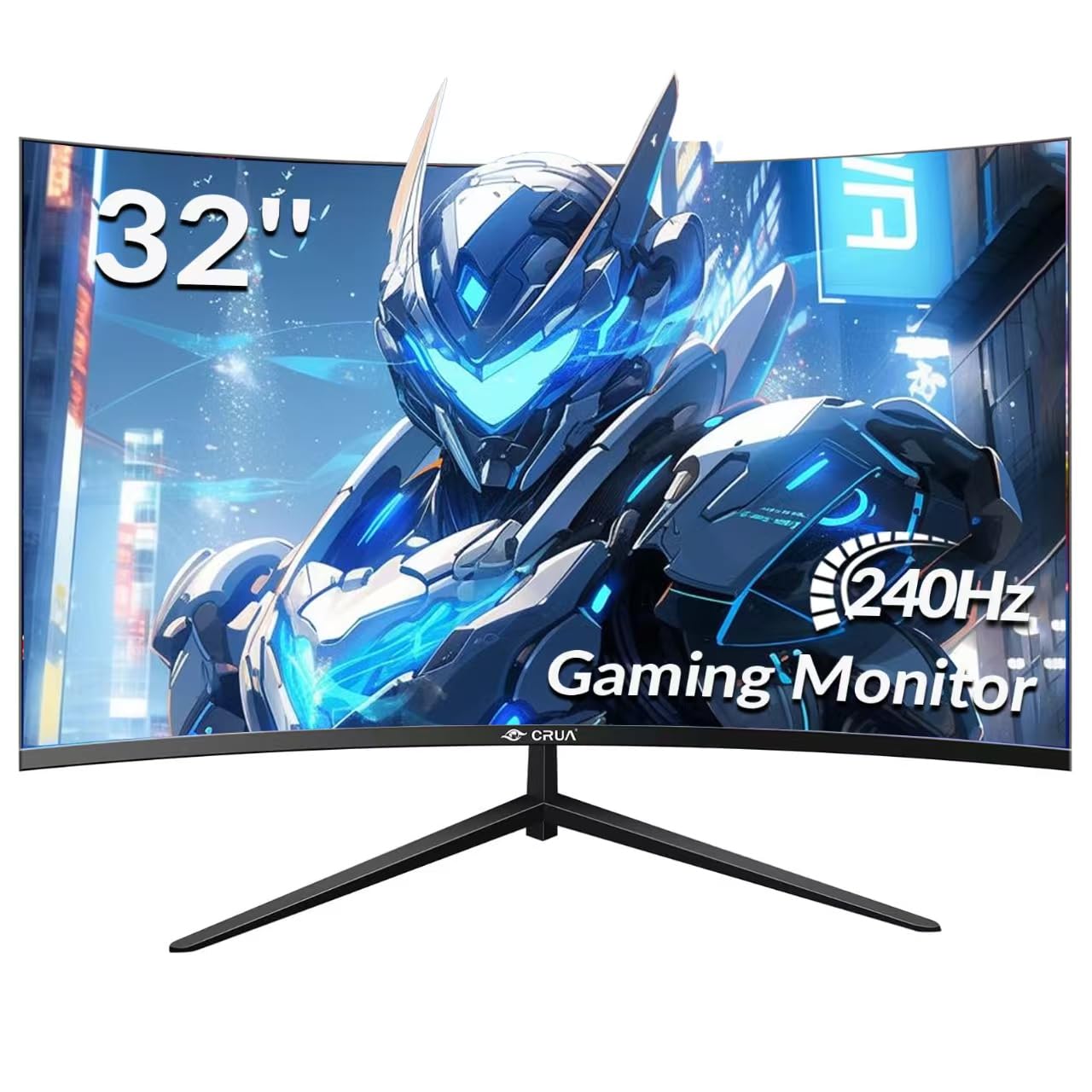 32 Zoll Curved Gaming Monitor, 1K Full HD 1080P (1920x1080), 240Hz, 1ms, 1500R, AdaptiveSync, DCI-P3 90%, SRGB100%, Eye Care