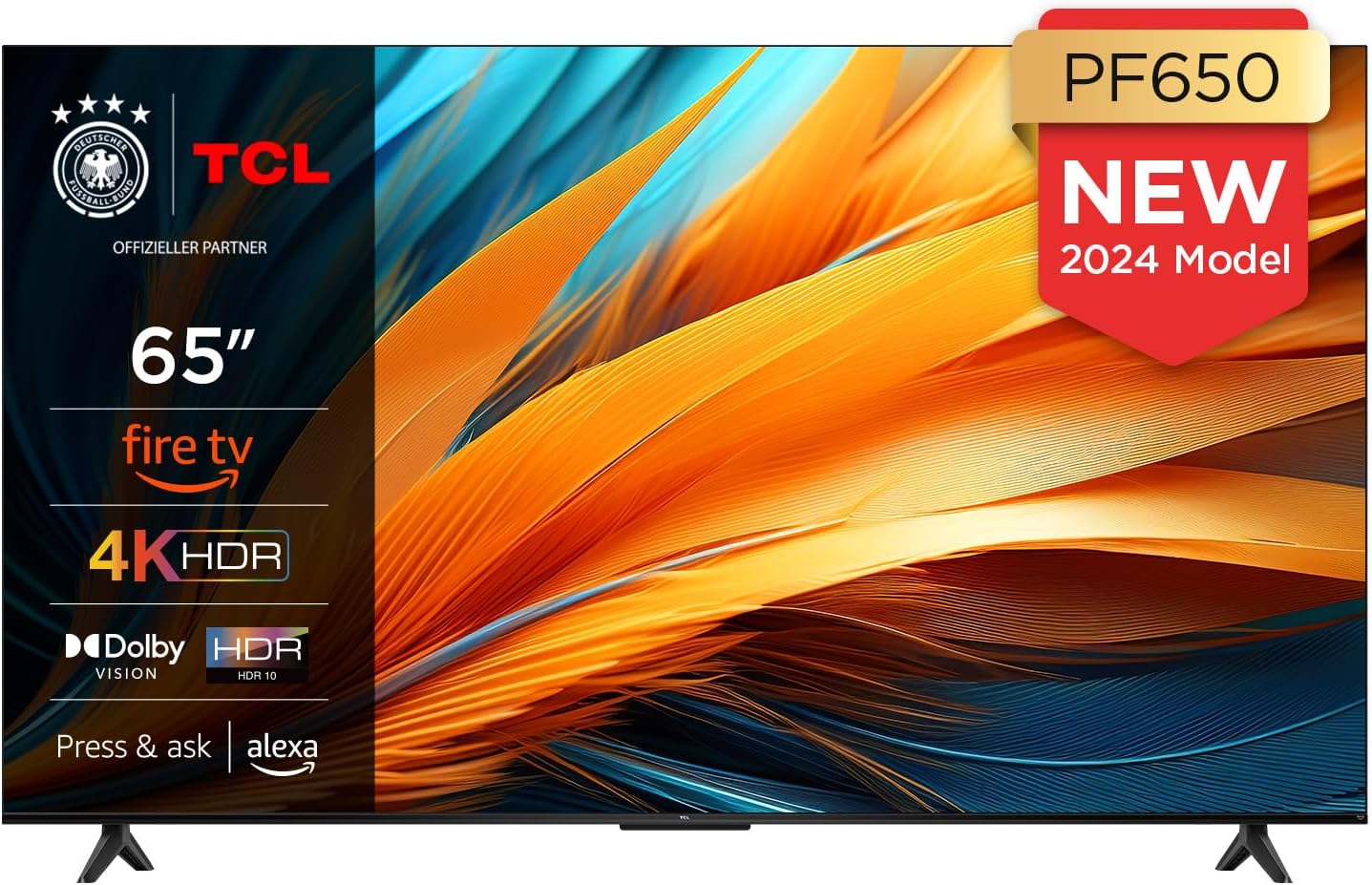 TCL 50PF650 50-Zoll 4K Ultra HD, HDR TV, Smart LED Fire TV (Dolby Vision, Dolby Atmos, DTS, HDR 10, Alexa integriert, Airplay2, Miracast)