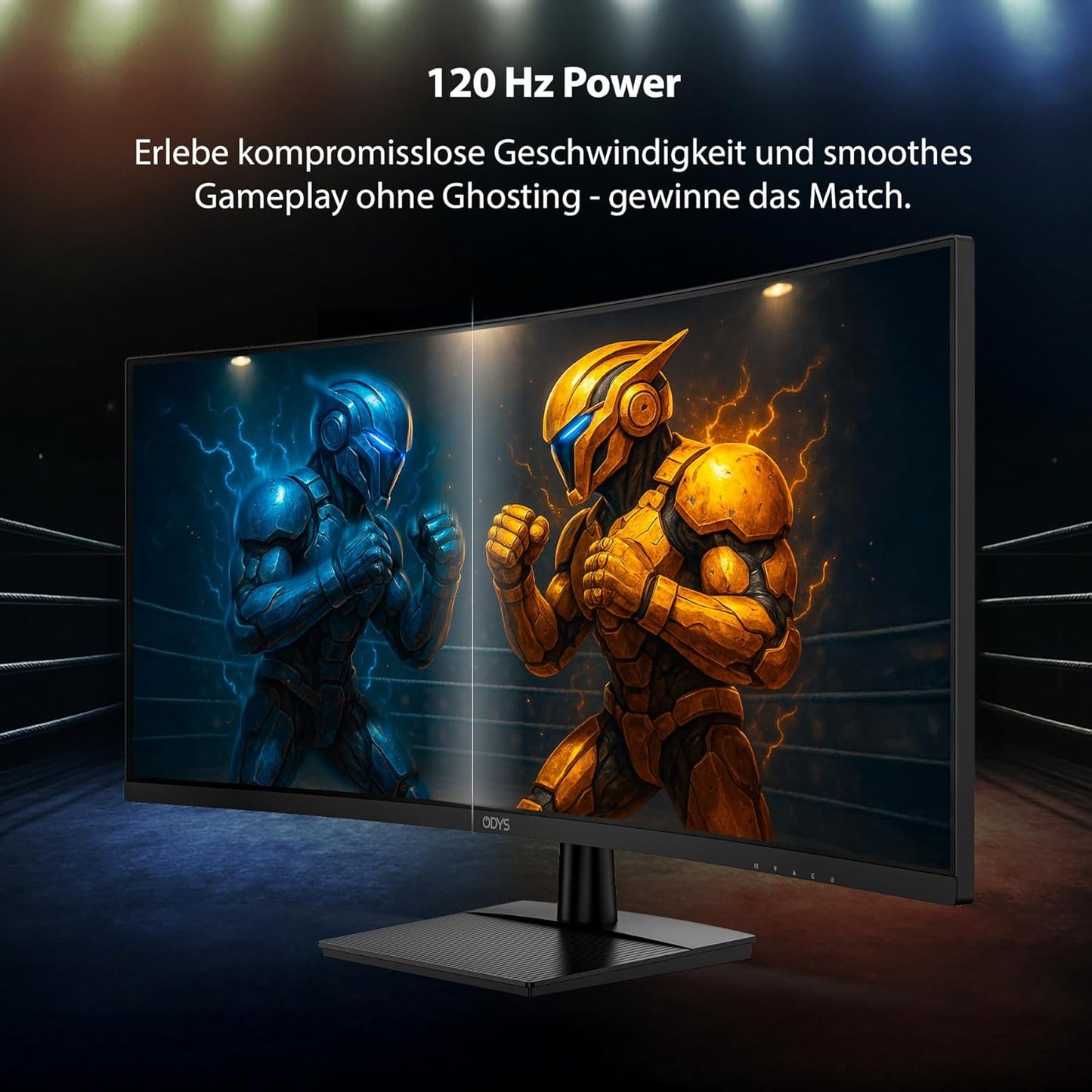 ODYS i27-Q-180-27 Inch Gaming Monitor (69 cm Screen, WQHD, 2,560 x 1,440 Pixels, 180 Hz, 1ms Response Time (MPRT), Fast IPS Panel, 120% sRGB, FreeSync, 2x HDMI, 2x Display Port)
