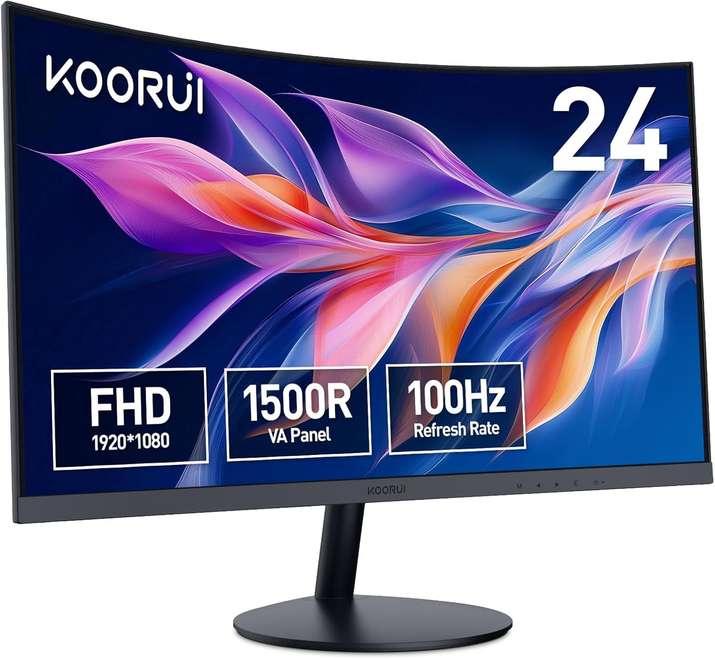 KOORUI Gaming Monitor 27 Zoll, Full HD Rahmenlos Bildschirm 165Hz Adaptive Sync (1ms, VA-Panel, Eye-Care, 1920 x 1080, 2xHDMI 2.0, & DisplayPort 1.4, VESA 75x75mm, DCI-P3 90%)