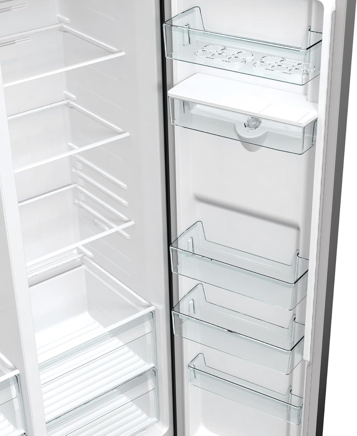 Gorenje NRR 9185 EABXLWD Side by Side Kühl-Gefrierkombination, Made in Europe, EEK E, NoFrostPlus, Inverter-Kompressor, Crisp Zone, ConvertActive Zone, FastFreeze, 178,6 cm, schwarz