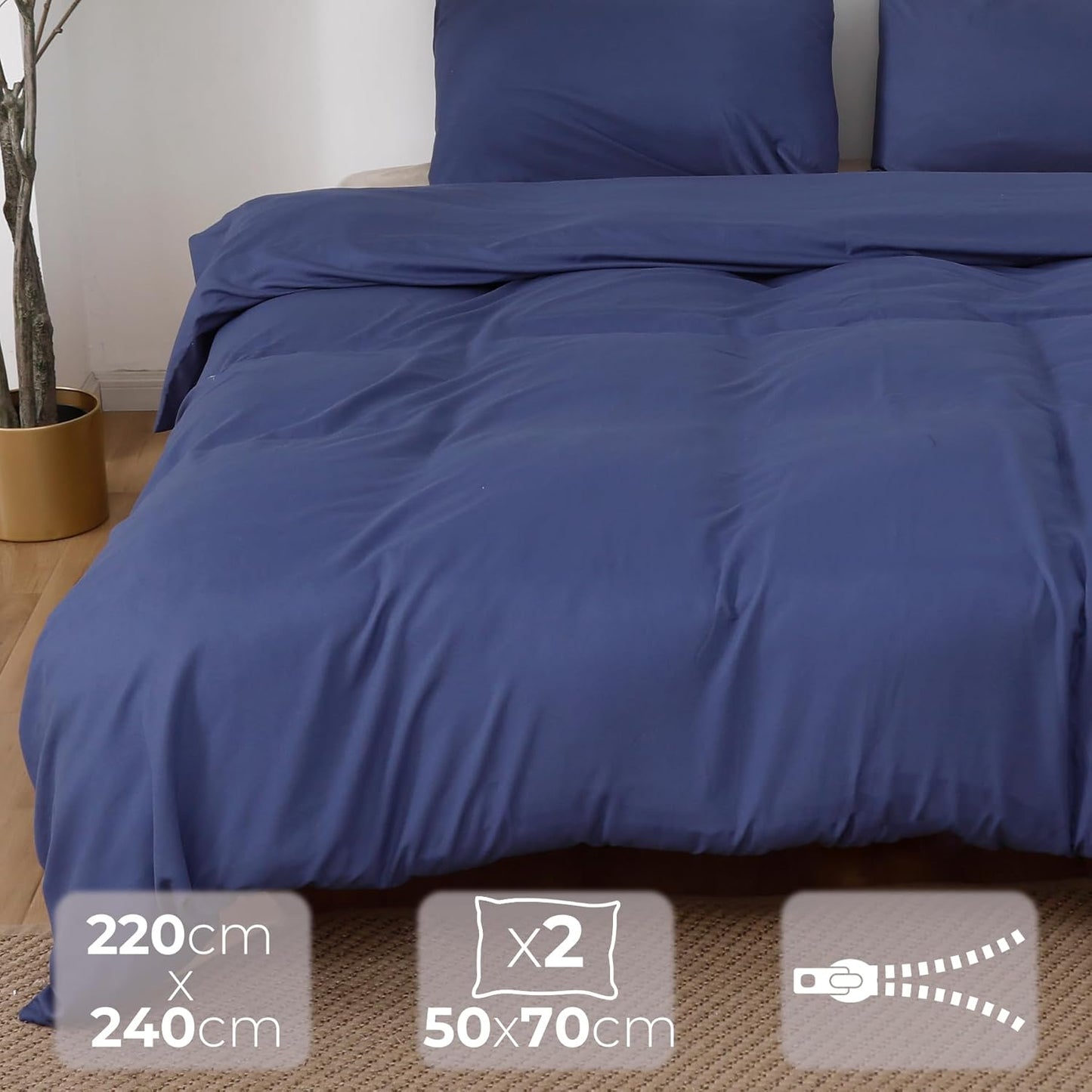 BOD HOME, Duvet & Pillowcase, 100% Polyester, Softness, Bed Linen Set 160 x 220 cm, Pillowcase 50 x 70 cm, Various Designs, Personalise Your Room, Ideal for the Winter Season