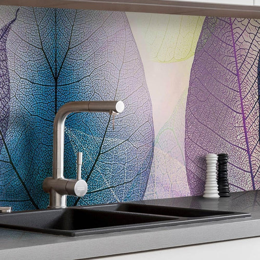 MyMaxxi Self-Adhesive Kitchen Splashback Film, Easy No-Drill Application, 0.4 mm Reinforced, Kitchen Splash Guard Adhesive Film, Wall Decoration, 220 x 60 cm (Height), Matte Finish, Natural Meadow,