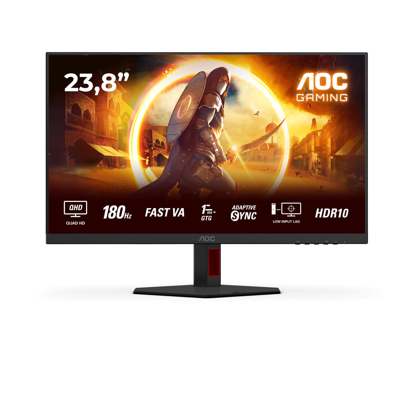 AOC Gaming CU34G2XPD – 34-Zoll-WQHD-Curved-Monitor, 180 Hz, schnelle VA, 1 ms GTG, FreeSync Premium, HDR400, höhenverstellbarer Standfuß (3440 x 1440, HDMI, DisplayPort, USB-Hub)