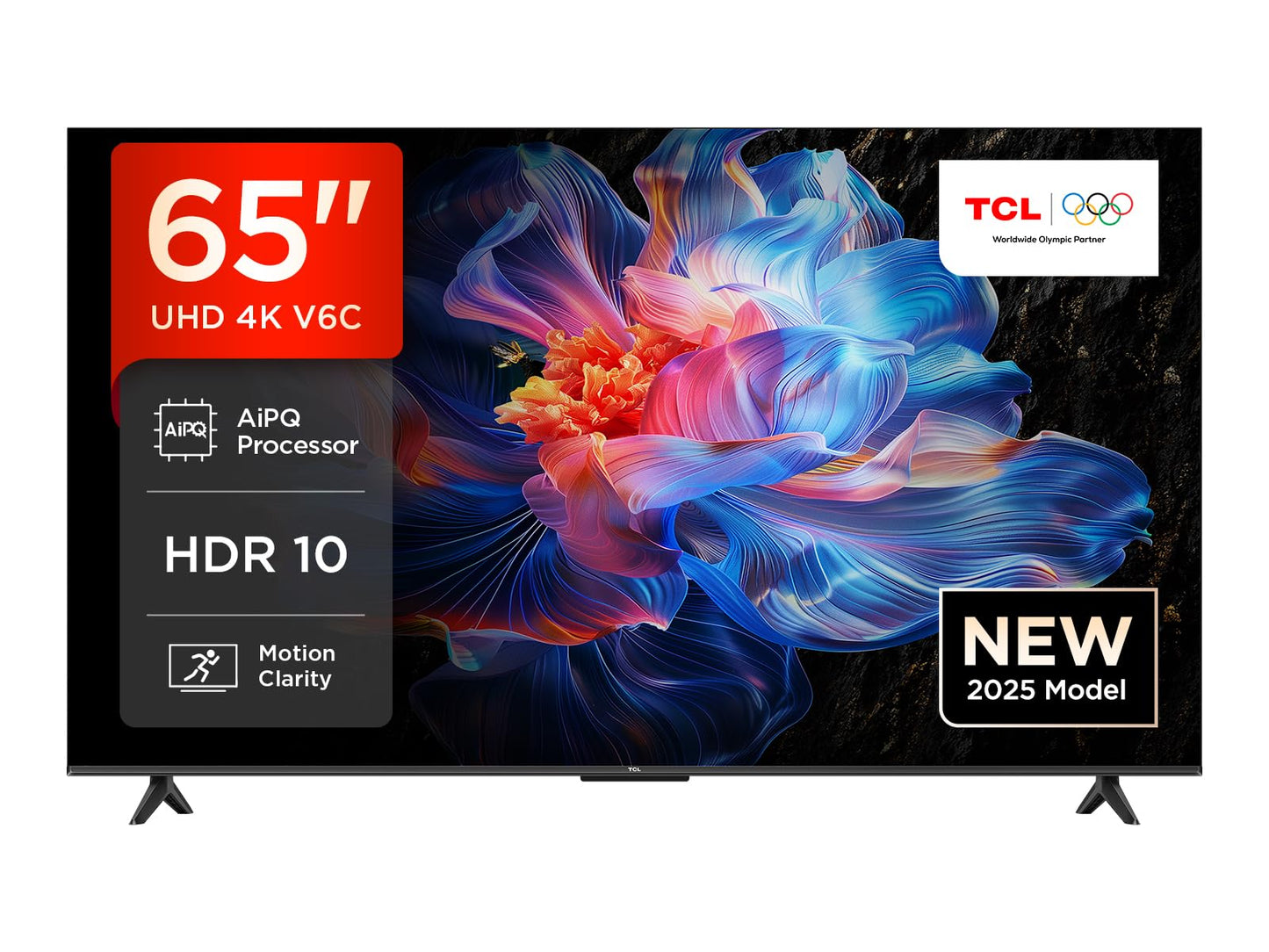 TCL 50V6C 50 Zoll Direct LED TV, 4K HDR Fernseher, Smart TV mithilfe von Google TV (Dolby Audio, Motion Clarity, Kompatibel mit Google Assistant & Alexa)