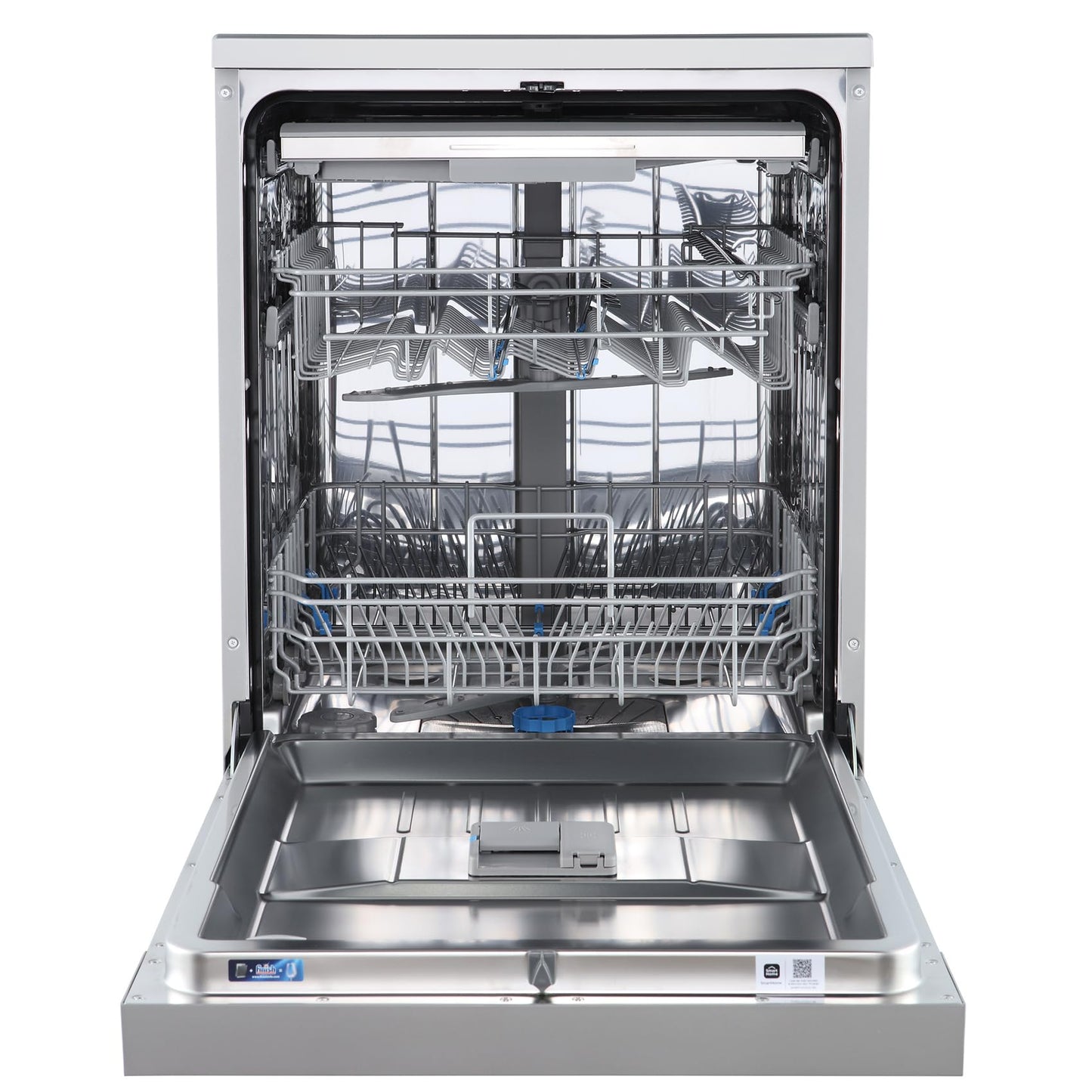 Midea MDWEU1435XSS-W Dishwasher, Integrated, 14 Place Settings, 60 cm, Partially Integrated with WiFi, Extra Drying, 7 Programmes, 47 dB, 0-24 Hours Start Time Delay, Stainless Steel