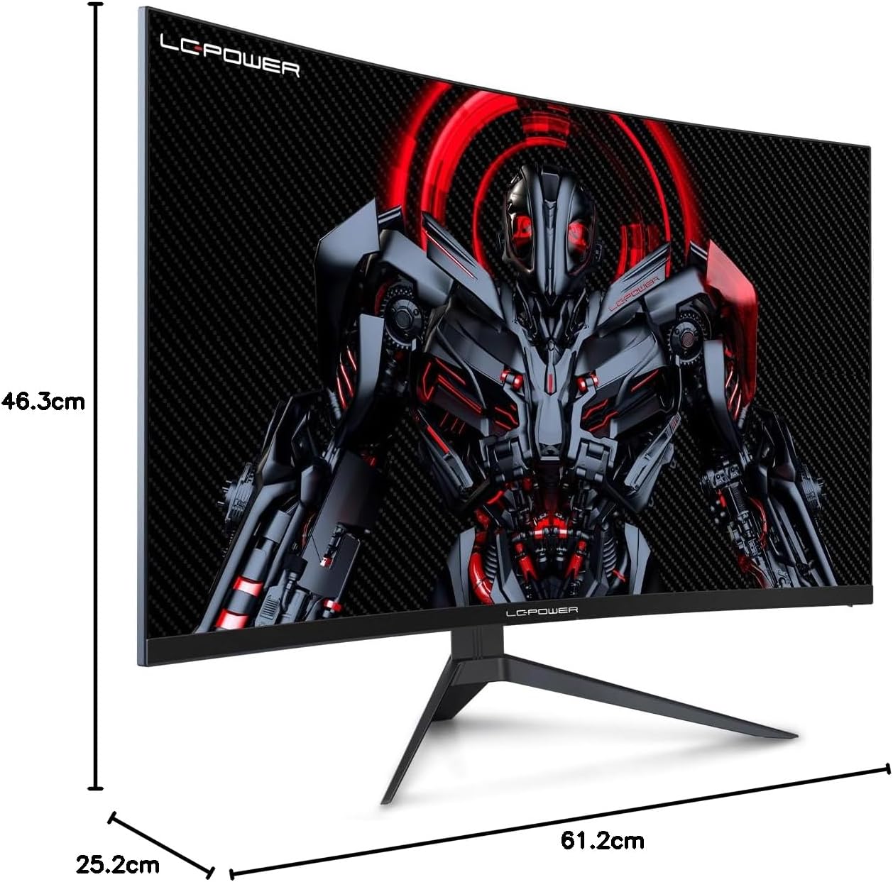 LC-POWER FHD Curved Monitor 32 Zoll, 165 Hz, 1920x1080, 1ms, 1500R und Freesync mit G-Sync-Kompatibilit, HDMI & DP, VESA, LC-M32-FHD-165-C-A
