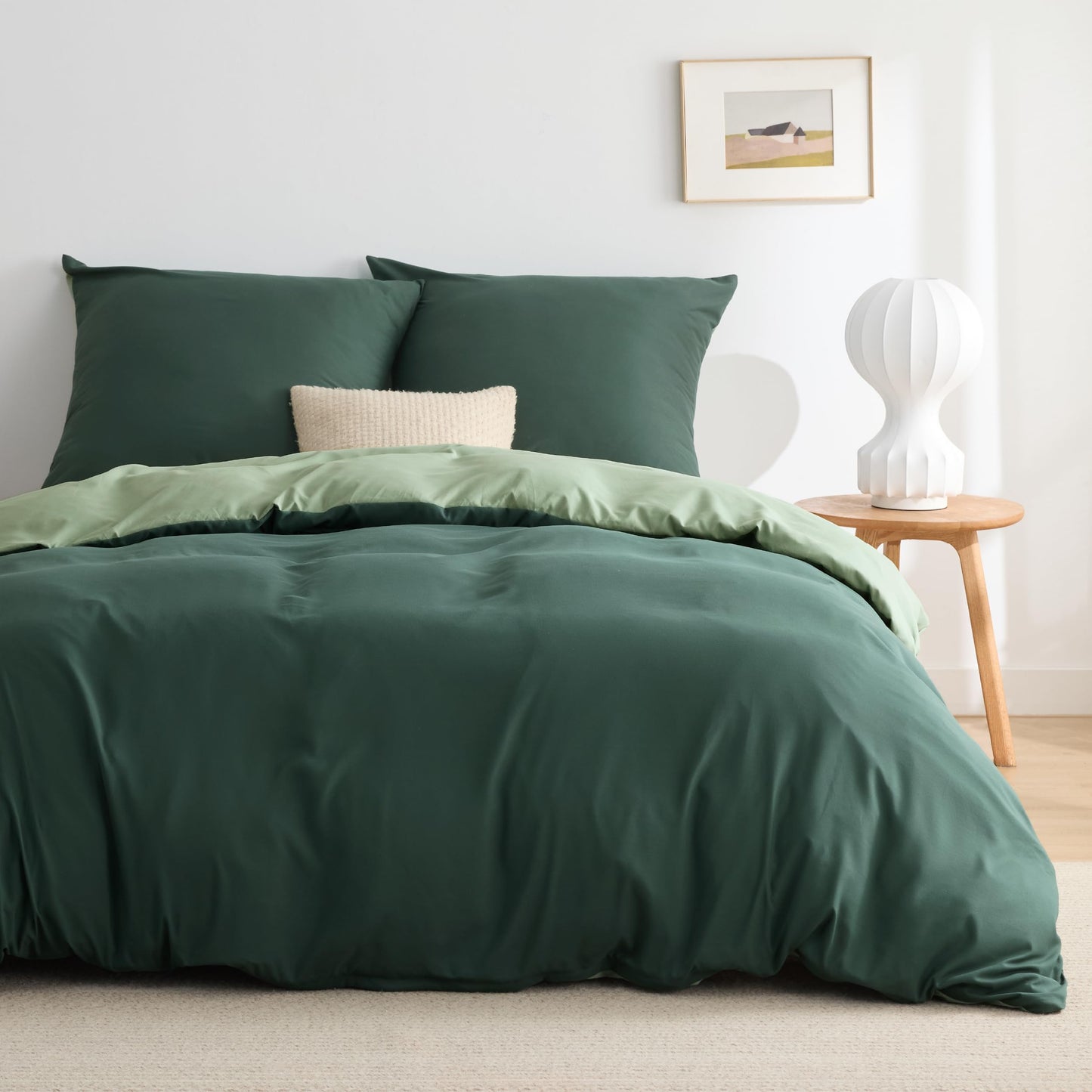 Bedsure Bed Linen 135 x 200 cm, 4-Piece Anthracite Bed Linen, 2 Duvet Covers 135 x 200 cm and 2 Pillowcases 80 x 80 cm, Oeko-Tex Bed Linen Sets, Polyester Microfibre with Zip