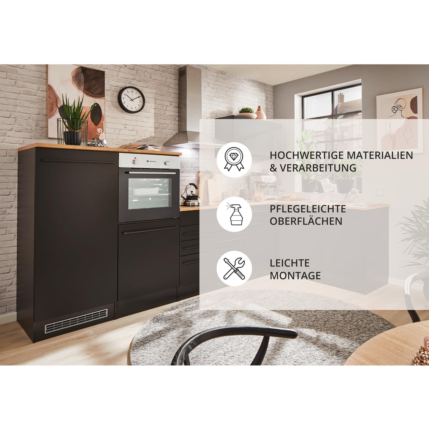 Jazz 4 Modern Corner Kitchen with Electrical Appliances in White High Gloss, Metallic Grey - Spacious Kitchen Unit in L-Shaped with Lots of Storage Space - 320 x 200 x 60 cm (W x H x D)